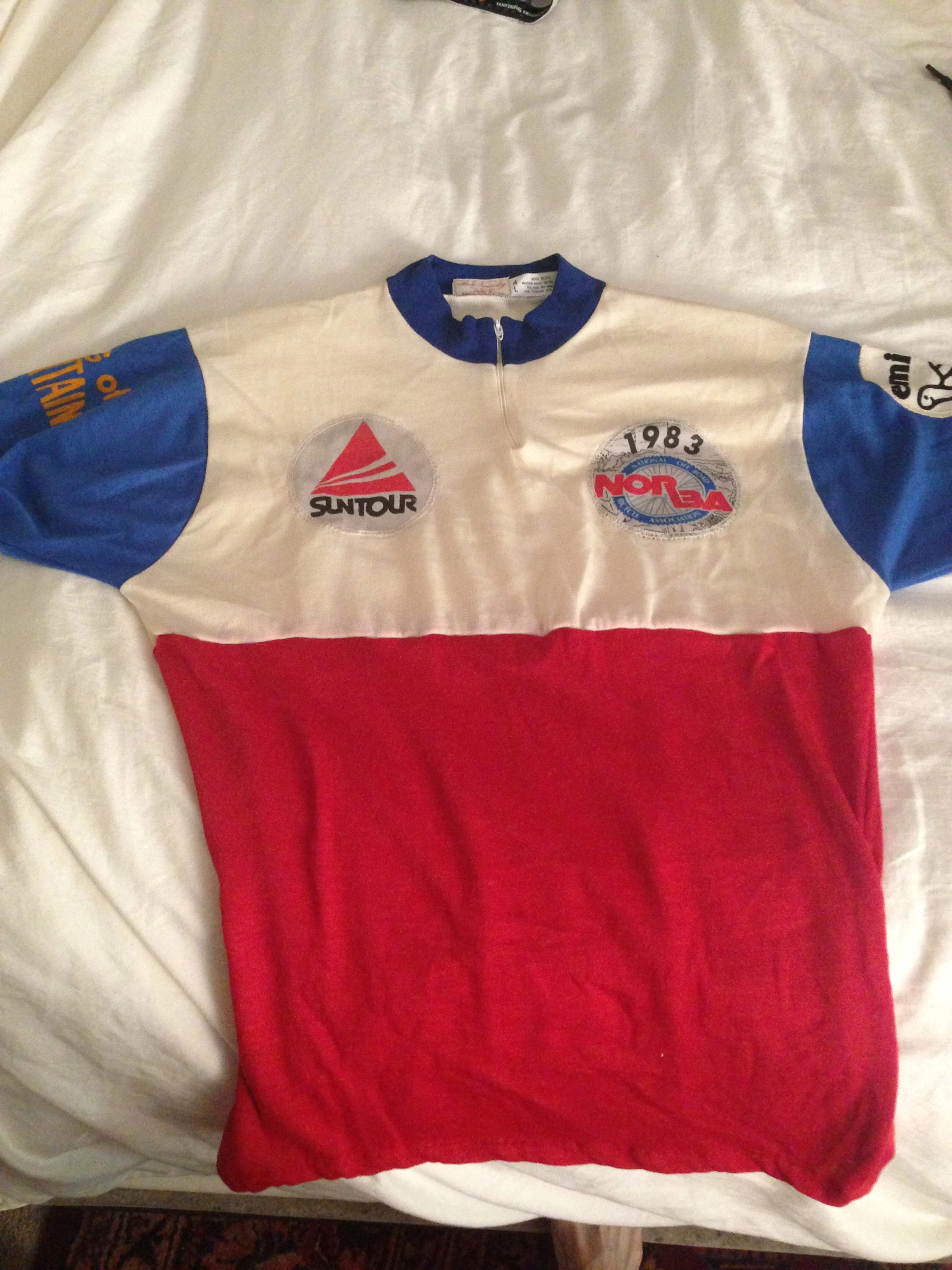 The first Mt. Bike National Championship Jersey. I thought it was kind of cheesy at the time, but now I love the retro look.