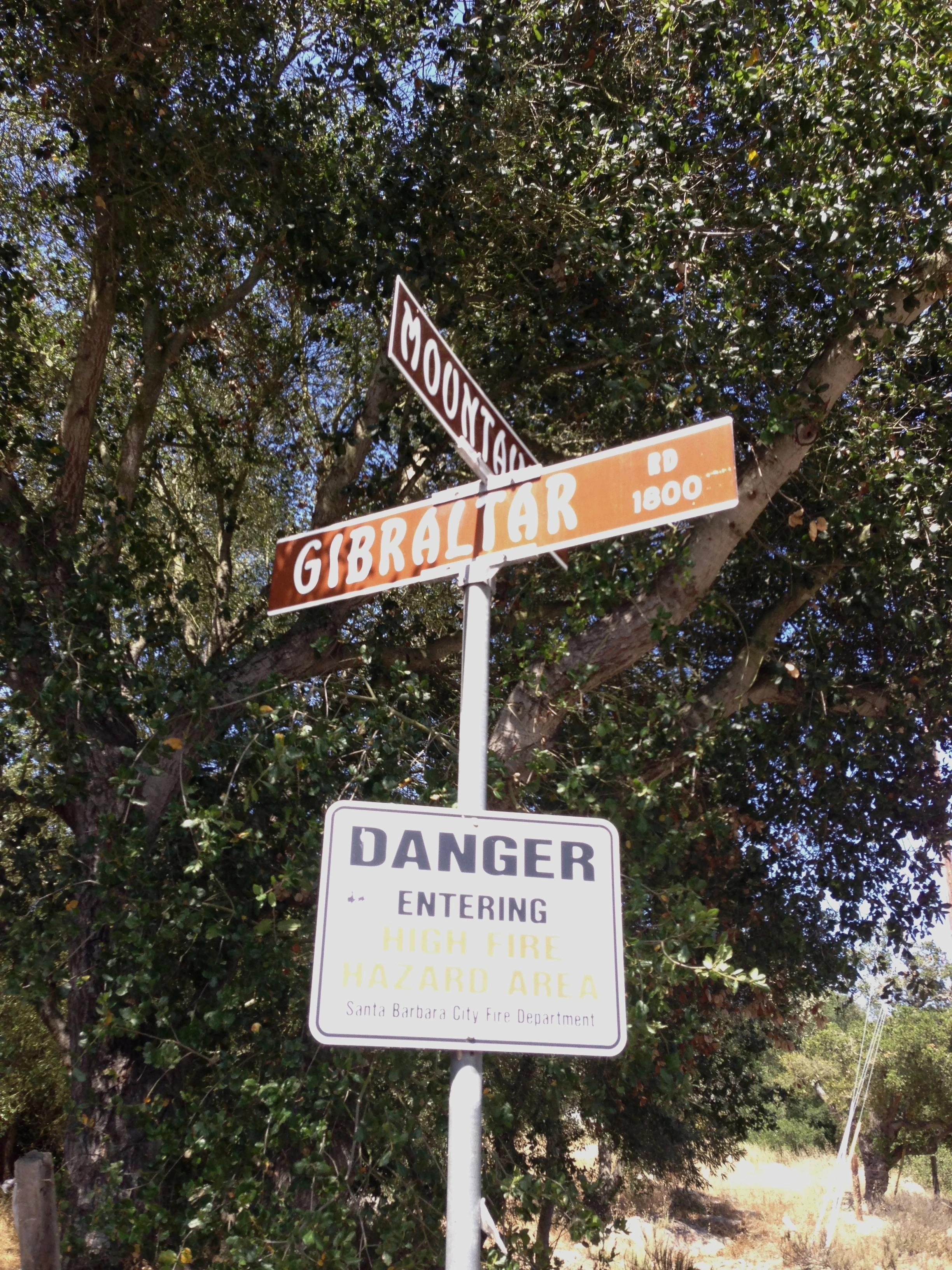 At the base of Gilbralter.