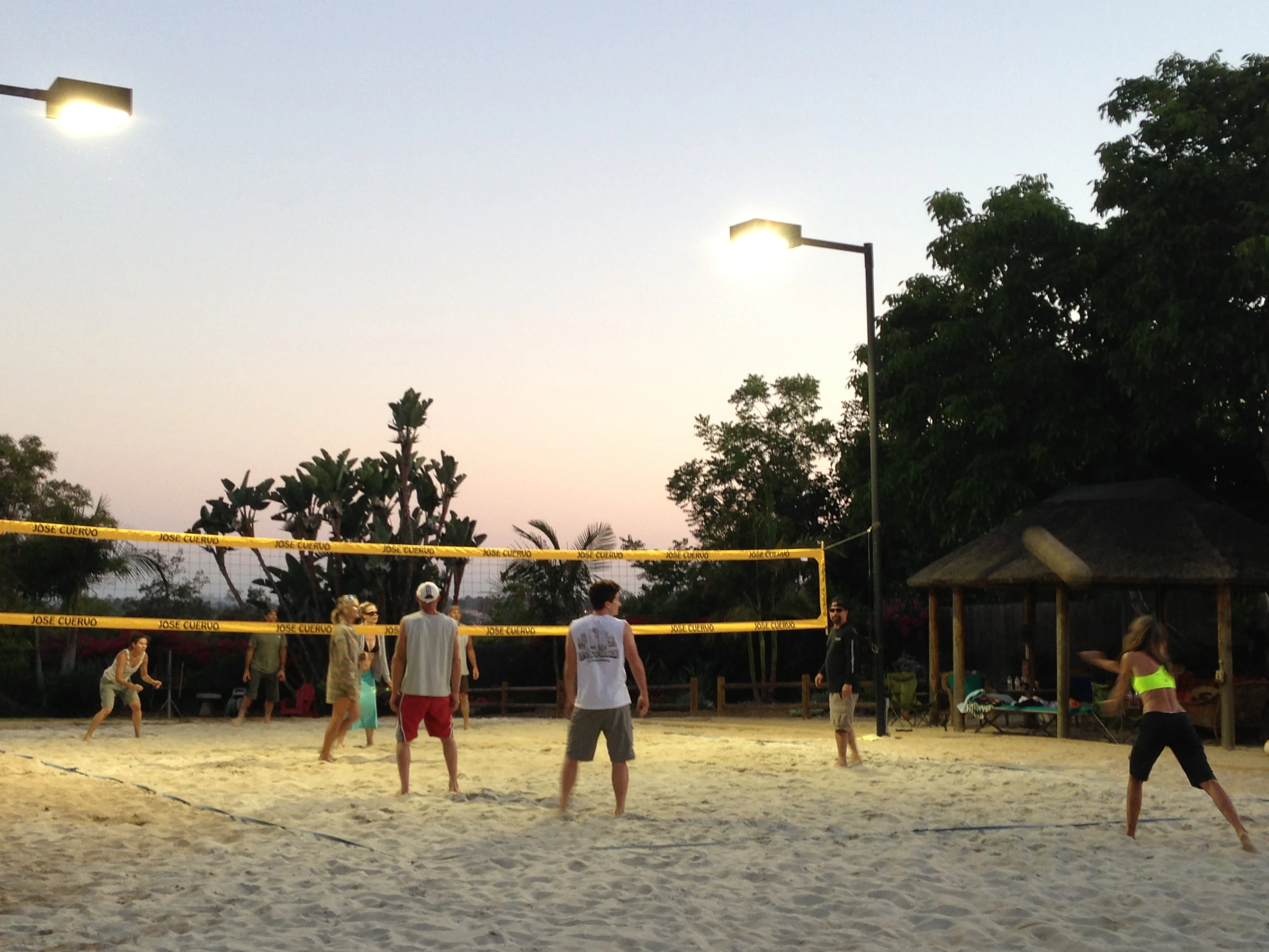 After the ride we went over to Corky and Patti Ewing&rsquo;s house. They have an little compound, complete with a professional beach volleyball setup.