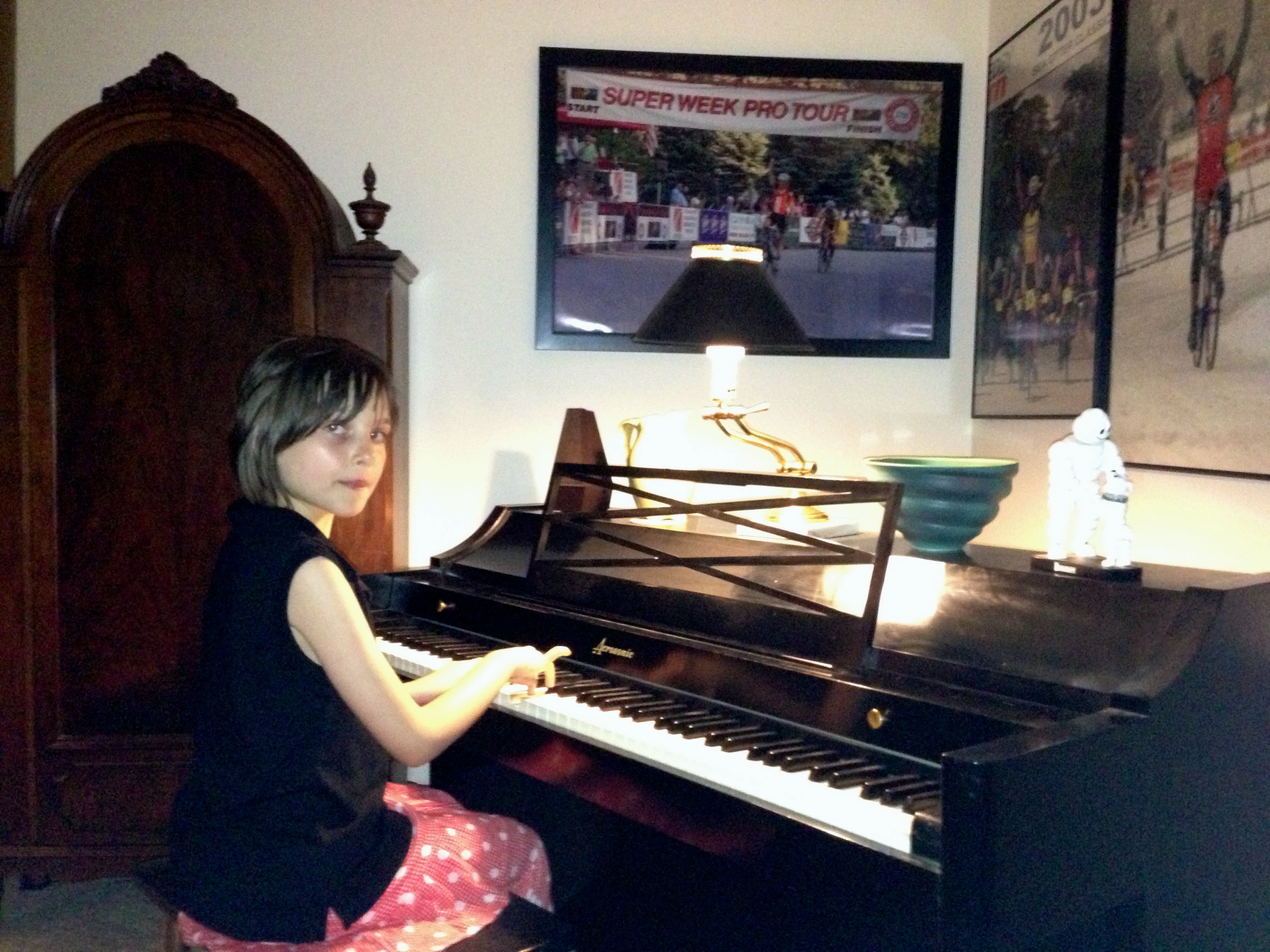 Sara&rsquo;s daughter, Yo, playing Vivaldi&rsquo;s Summer for me. How appropriate since it was nearly exactly Summer Solstice here in Kansas. 