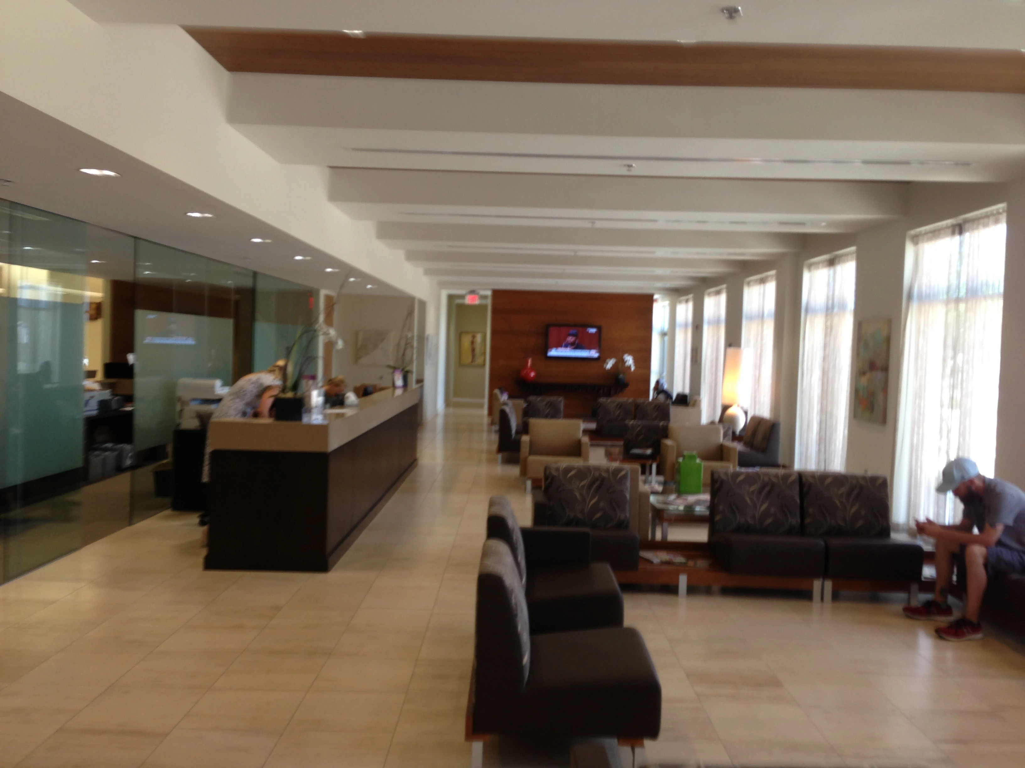 Lobby of the swanky plastic surgery center in Overland Park. I drank two cappuccinos. 