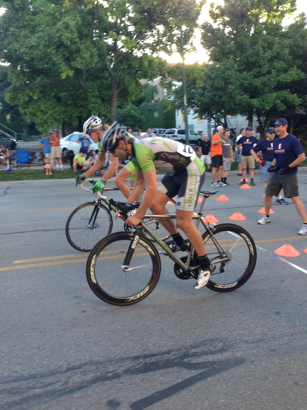 Brian and I in the 1st round. He cheated and was riding on his drops.