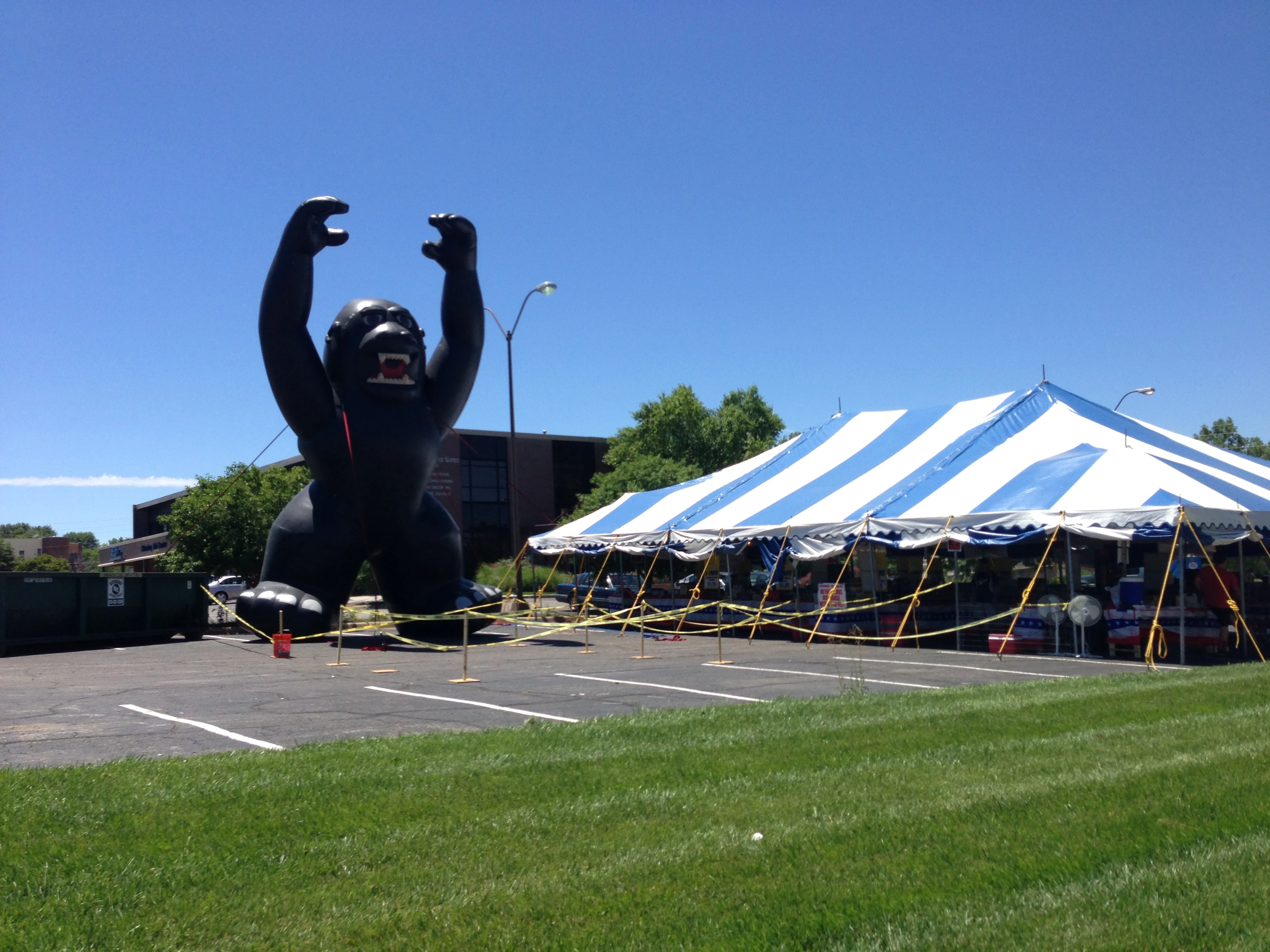 There are firework stands all over the city of Topeka. Bromont is happy we bugged out before today because it has been like a war zone there the last couple nights while we were out walking late.