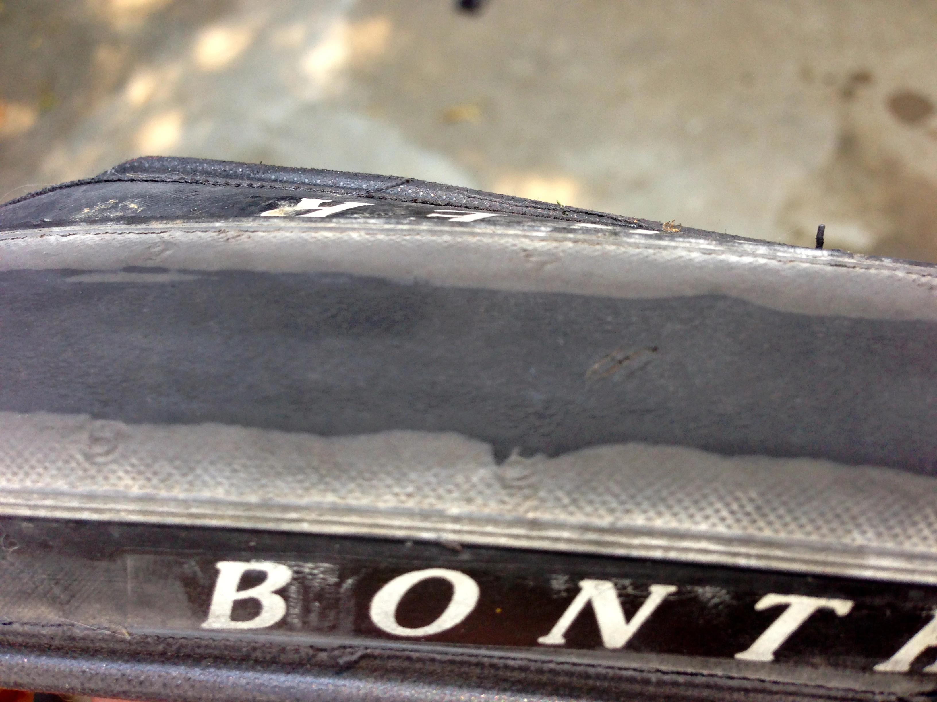 What&rsquo;s up with this tread? It looks like they painted it on by hand.