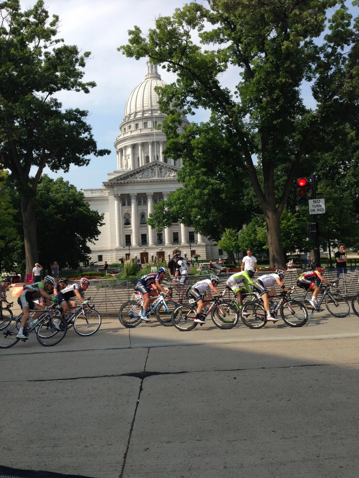 Here&rsquo;s a photo showing some of the cracks on the corners along with the painted lines. 