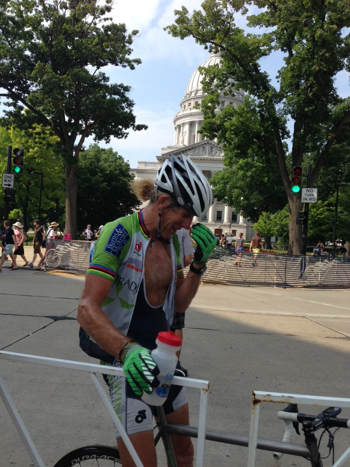 Right after the race thinking about how stupid I was just a few minutes earlier.