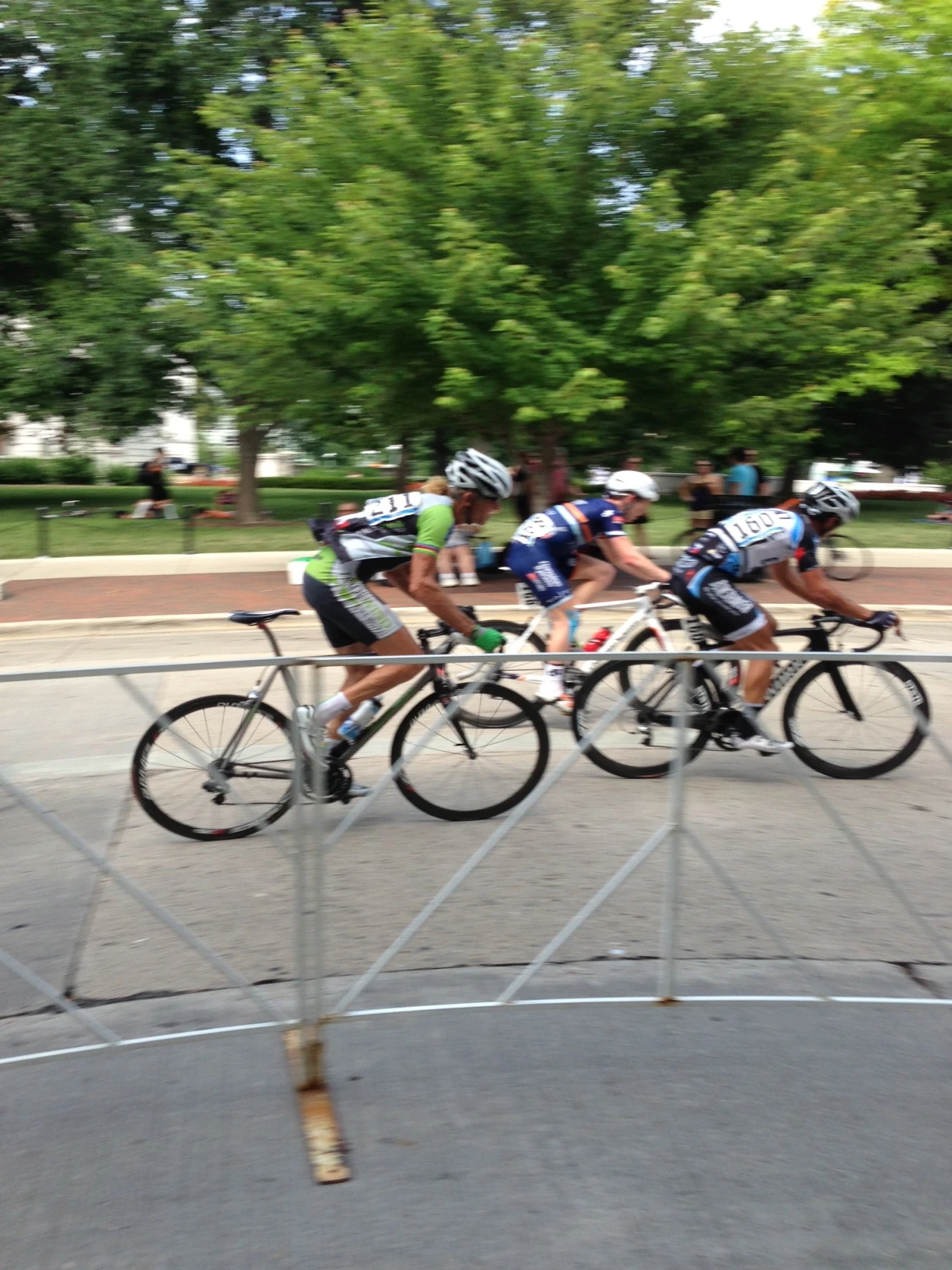 Off my seat behind the eventually winner, Travis McCabe.