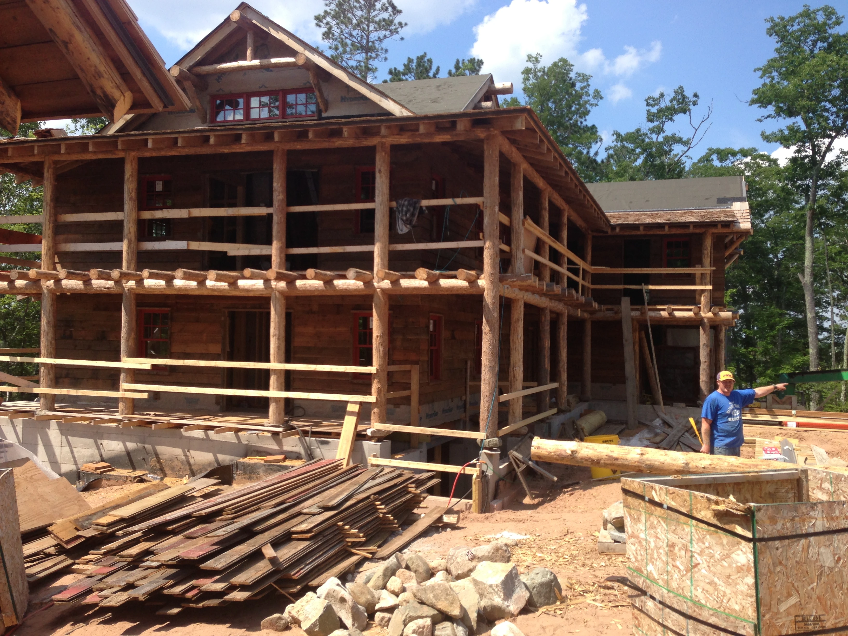 We rode by a house a friend Pete Caron is working on. It is unbelievable.