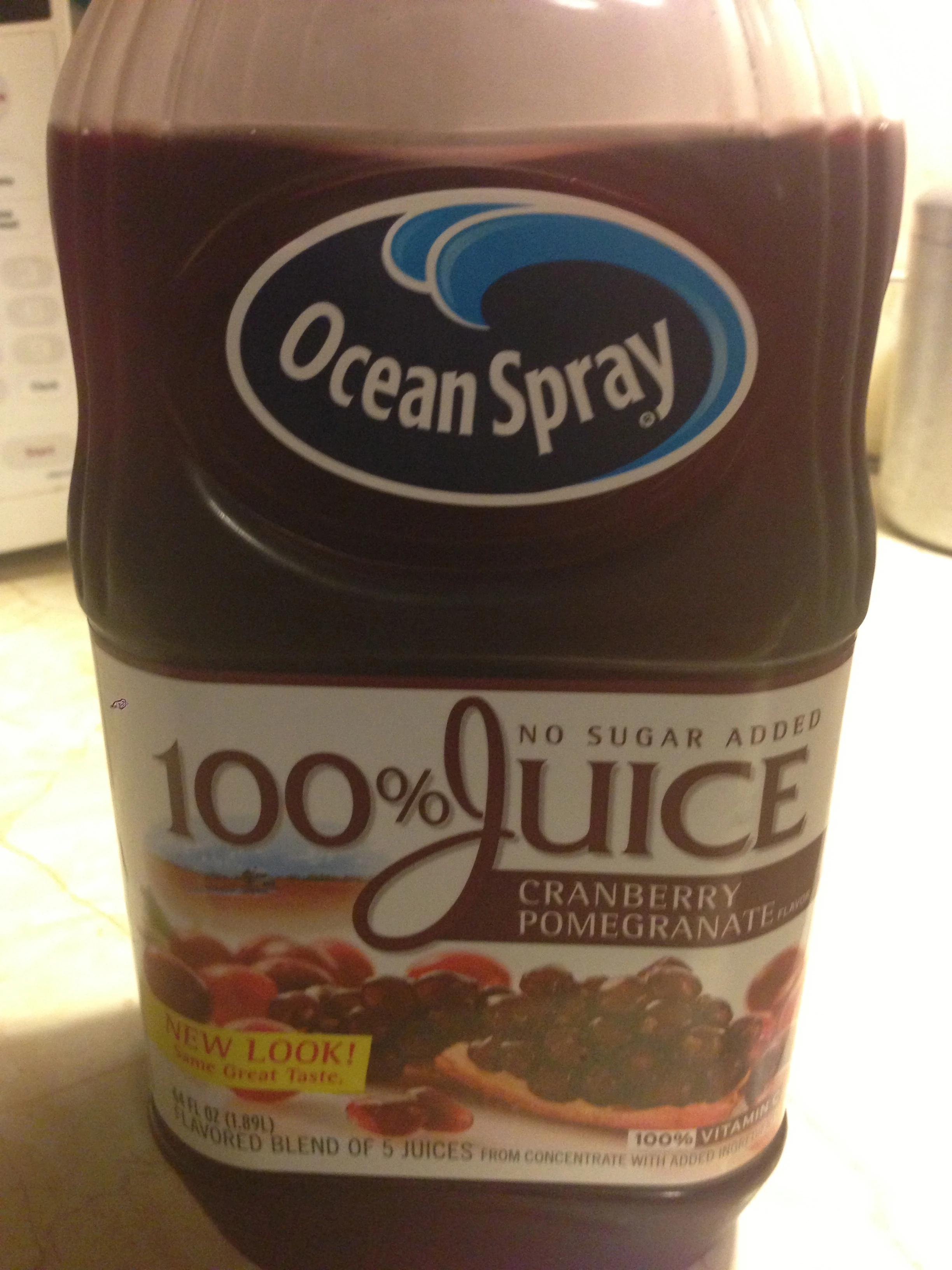 I bought this and thinks it’s misleading. It says 100% juice, cranberry and pomegranate. But in small print after that it says flavor. When you look at the ingredients, it is mainly apple and grape concentrate. That is just wrong.