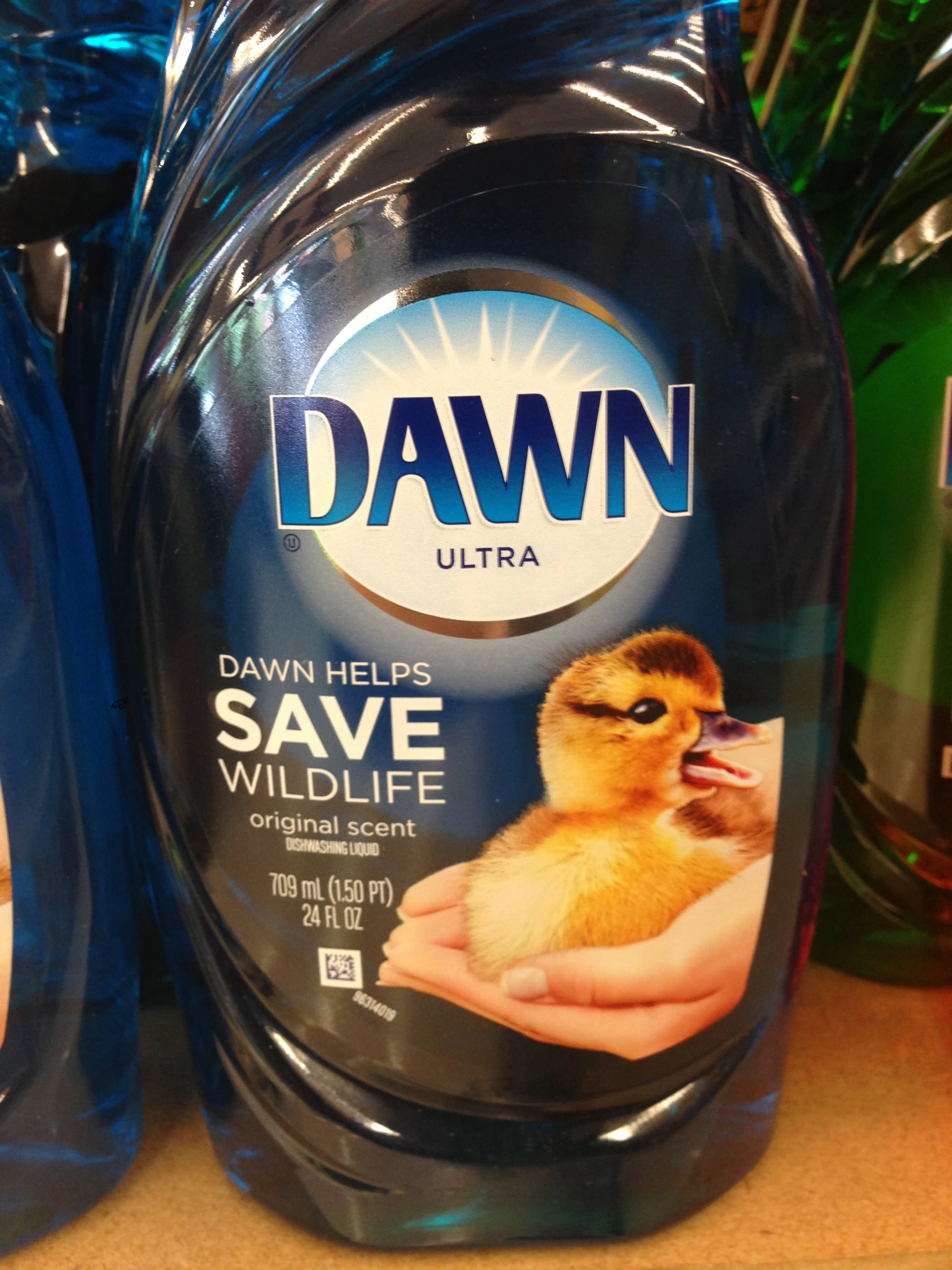 The Dawn commercials on TV are working. I love them. People washing oil off birds and other animals, then releasing them. 