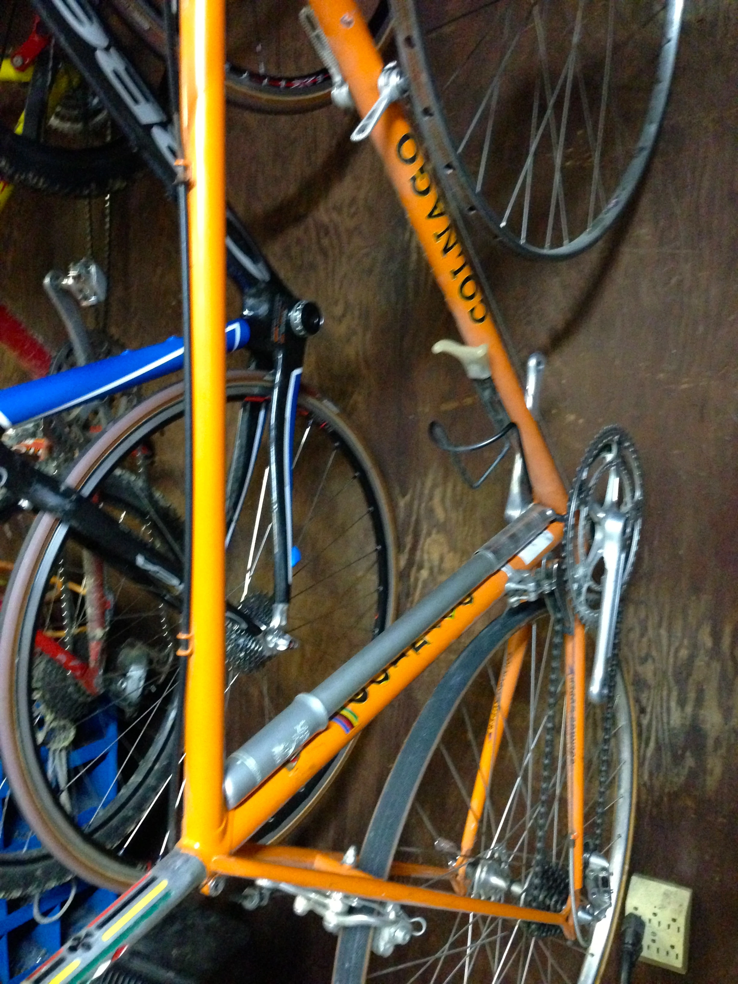 He also brought over his Colnago from the 70&rsquo;s.