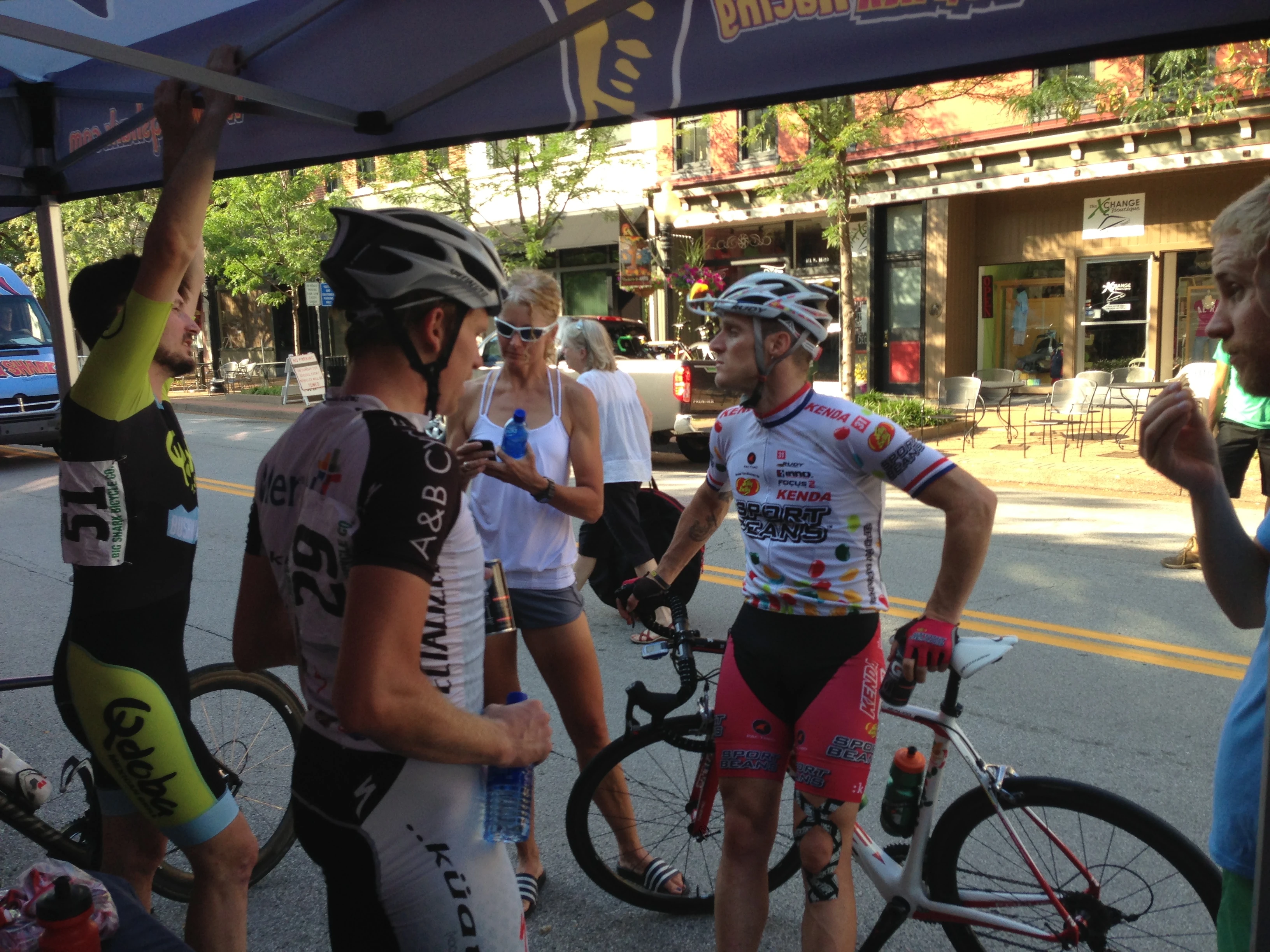 Brad and Devin talking about the finish.