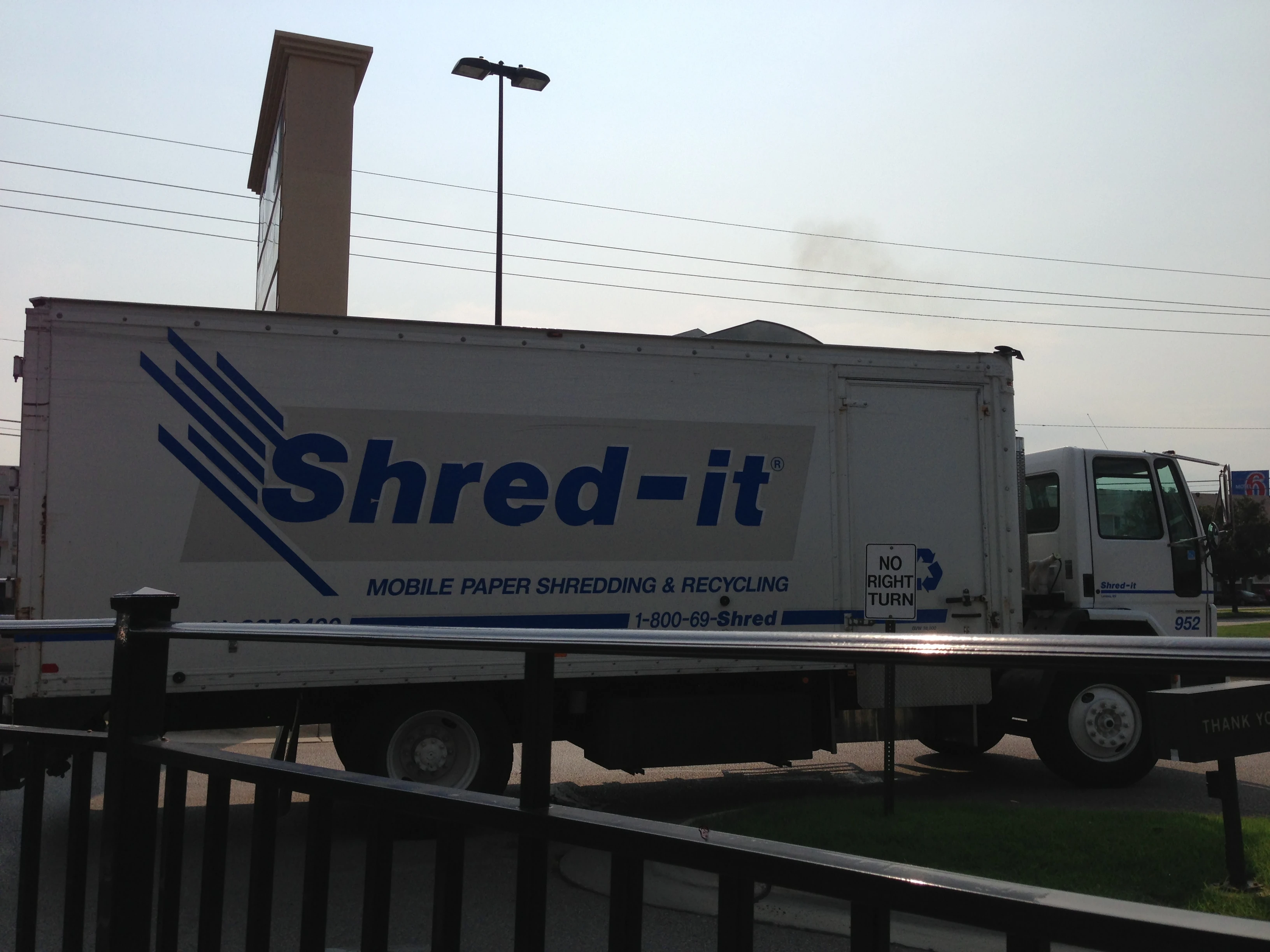 I saw this truck after all this. We are so paranoid that we have big trucks rolling around that shred our paperwork. 
