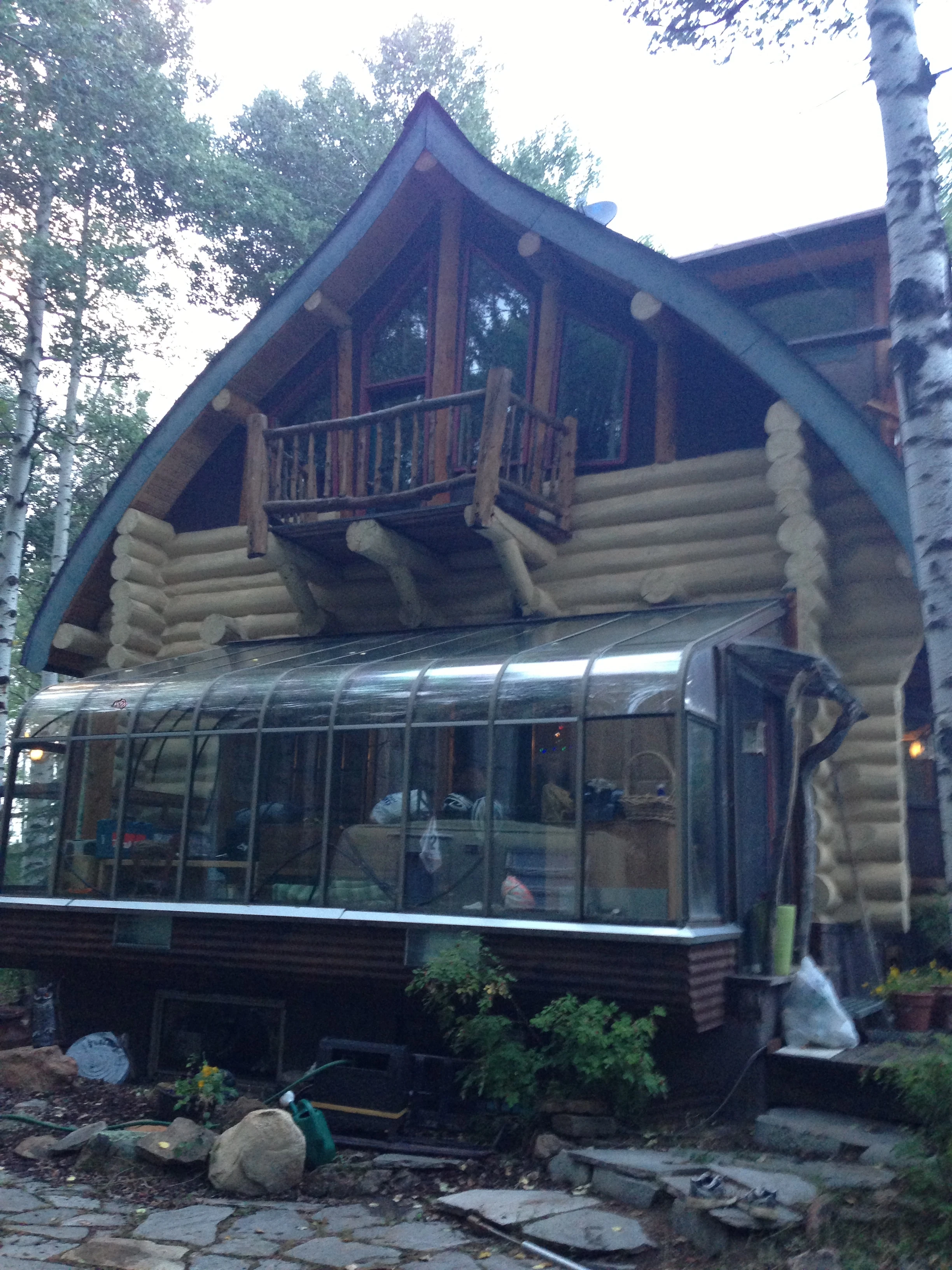 Kent&rsquo;s house up in the Aspen trees.