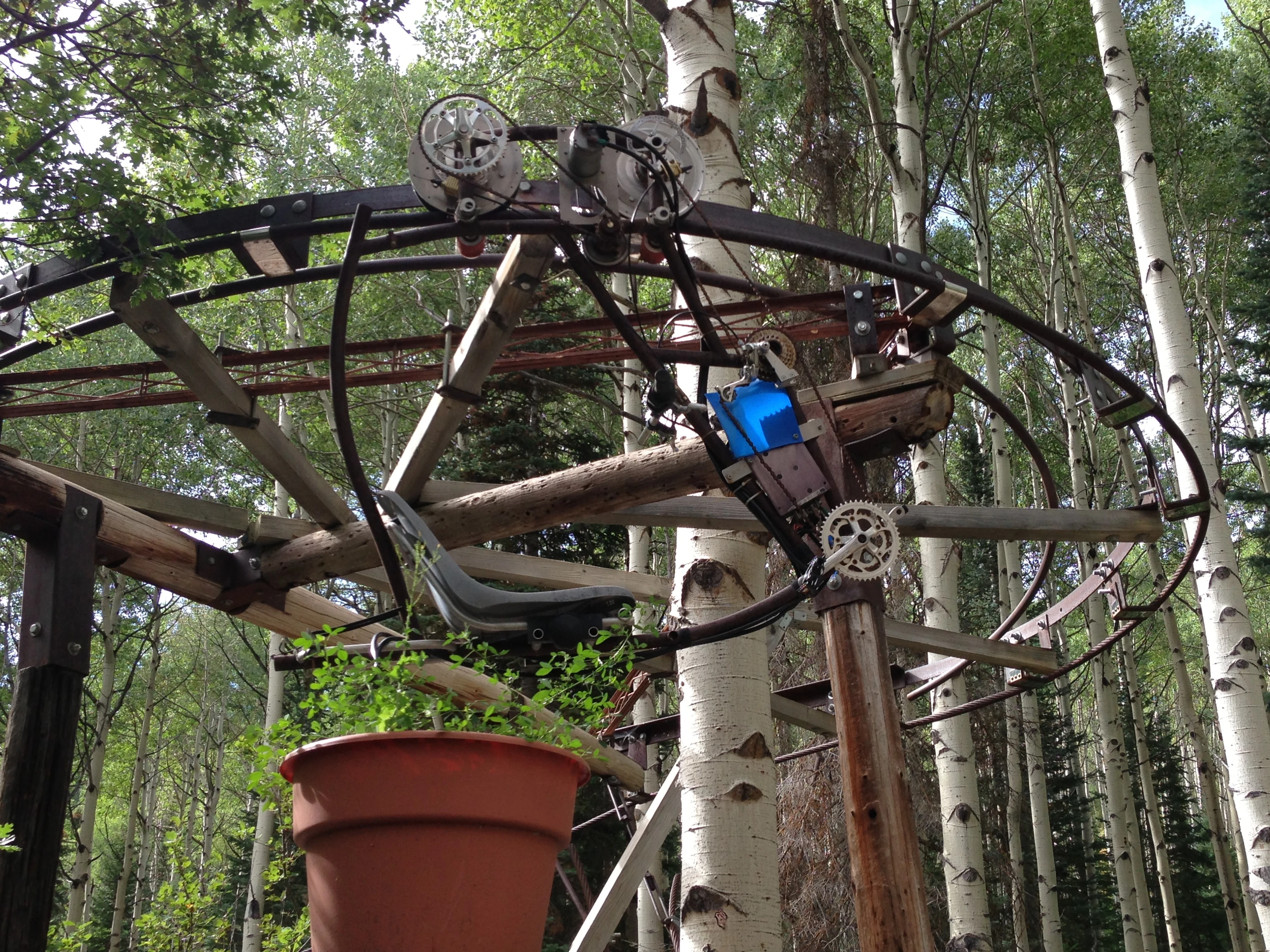 This is a hand cycle thing that Kent built at his house years ago.