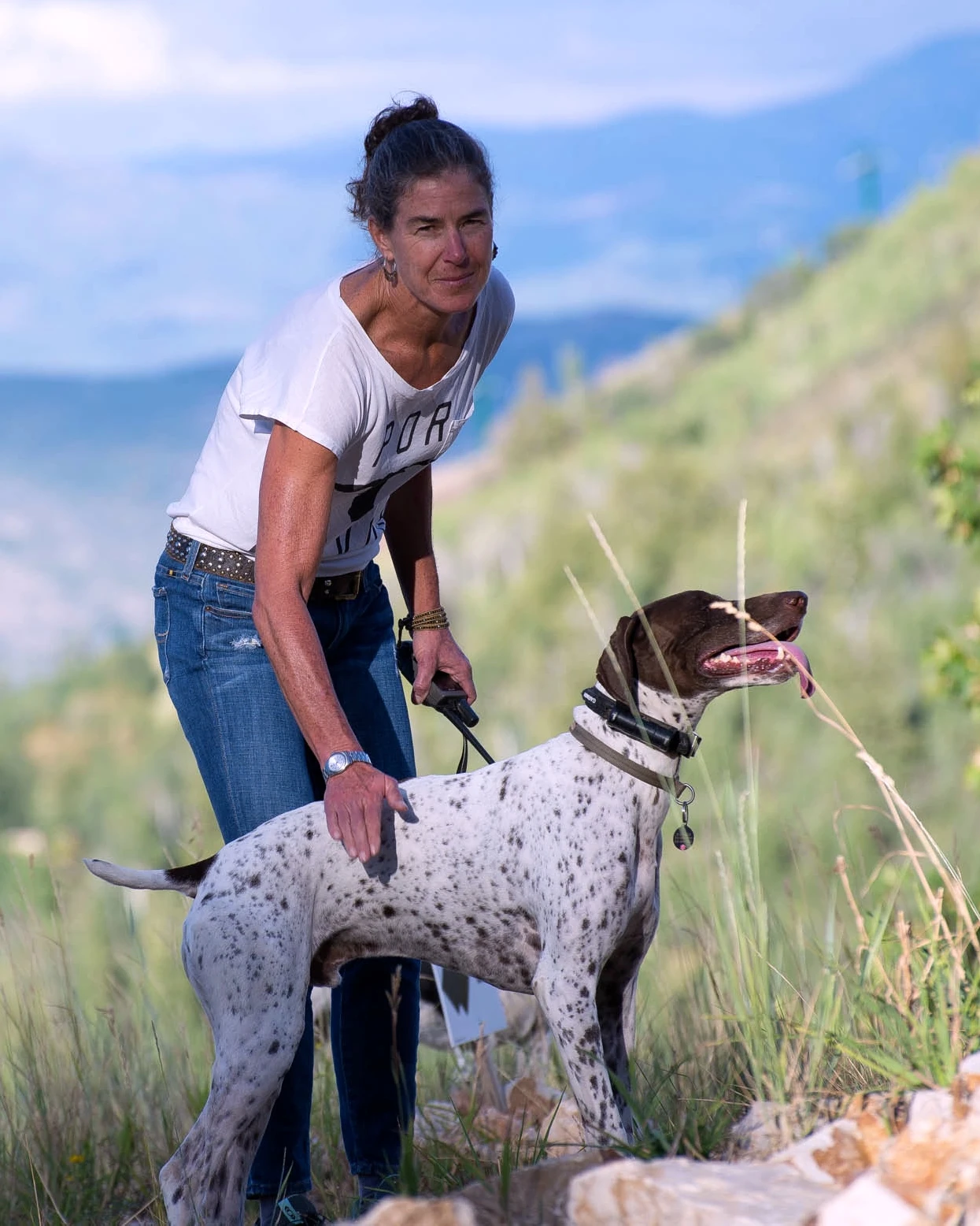 Ranger, looking regal, with Sue. 