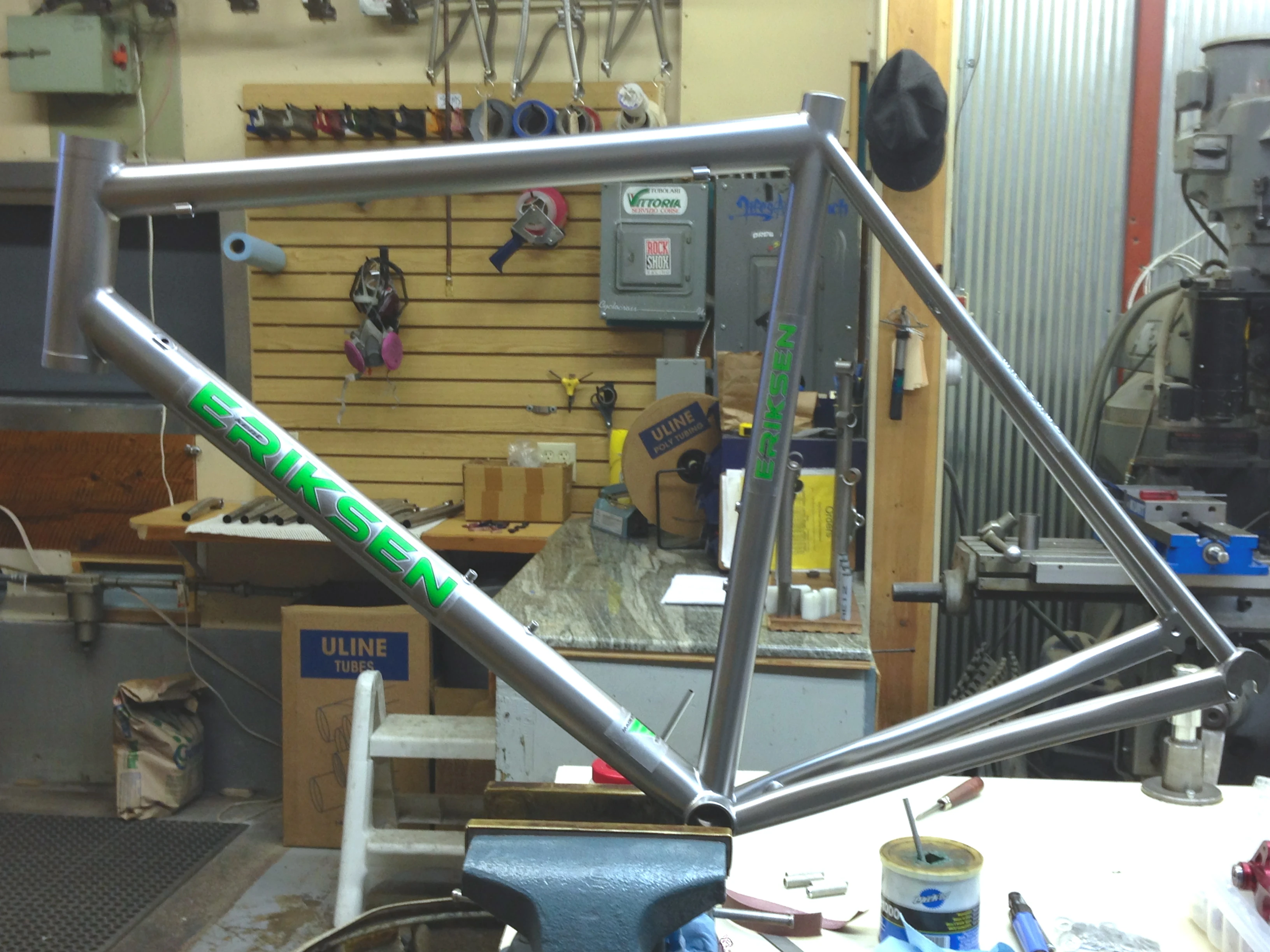 It has a pretty beefy downtube and headtube. Also a tampered steering column. It should be pretty stiff, yet light.