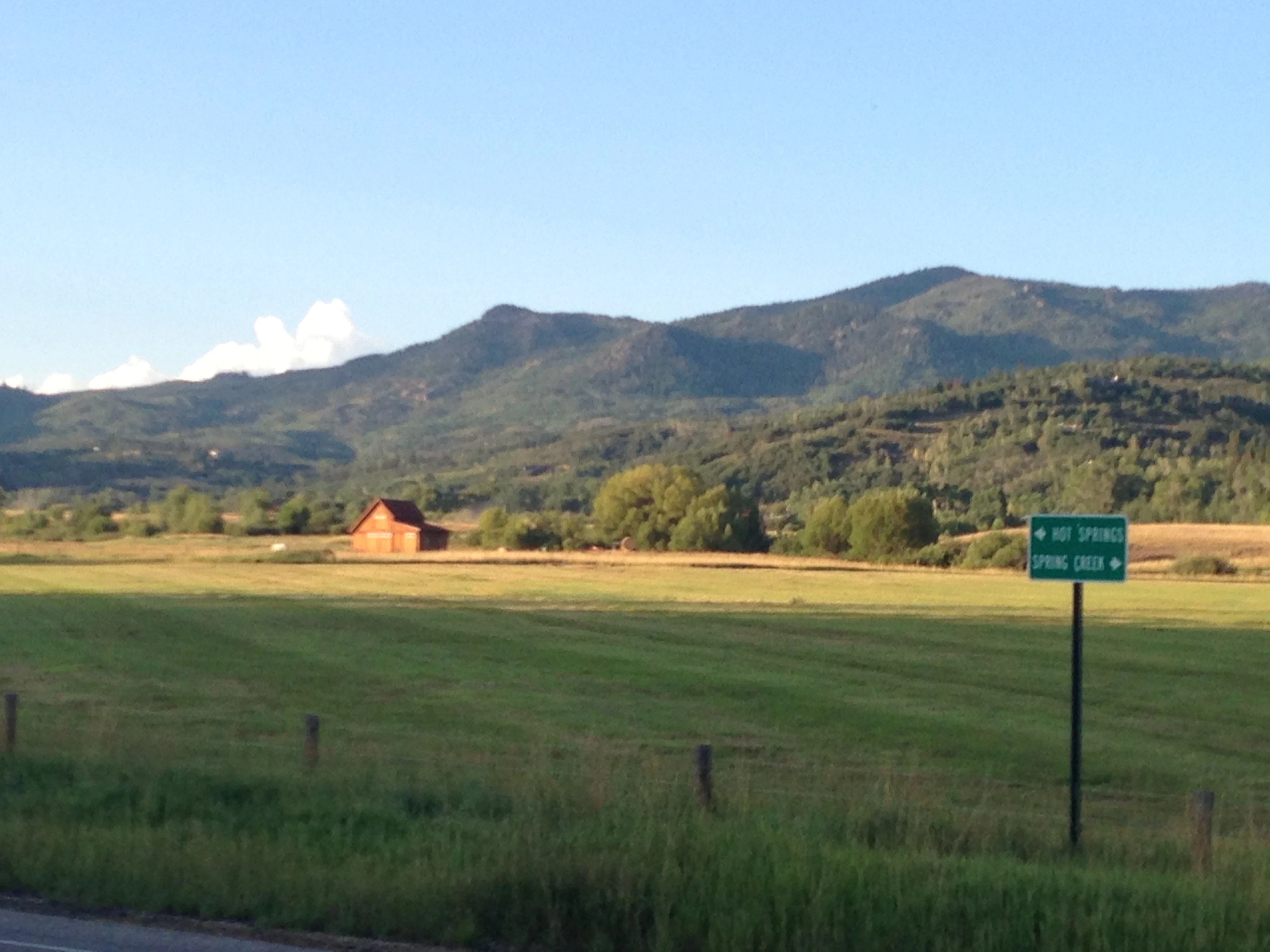 This is the turn out of town heading up to Kent and Katie&rsquo;s house up by the hot springs.