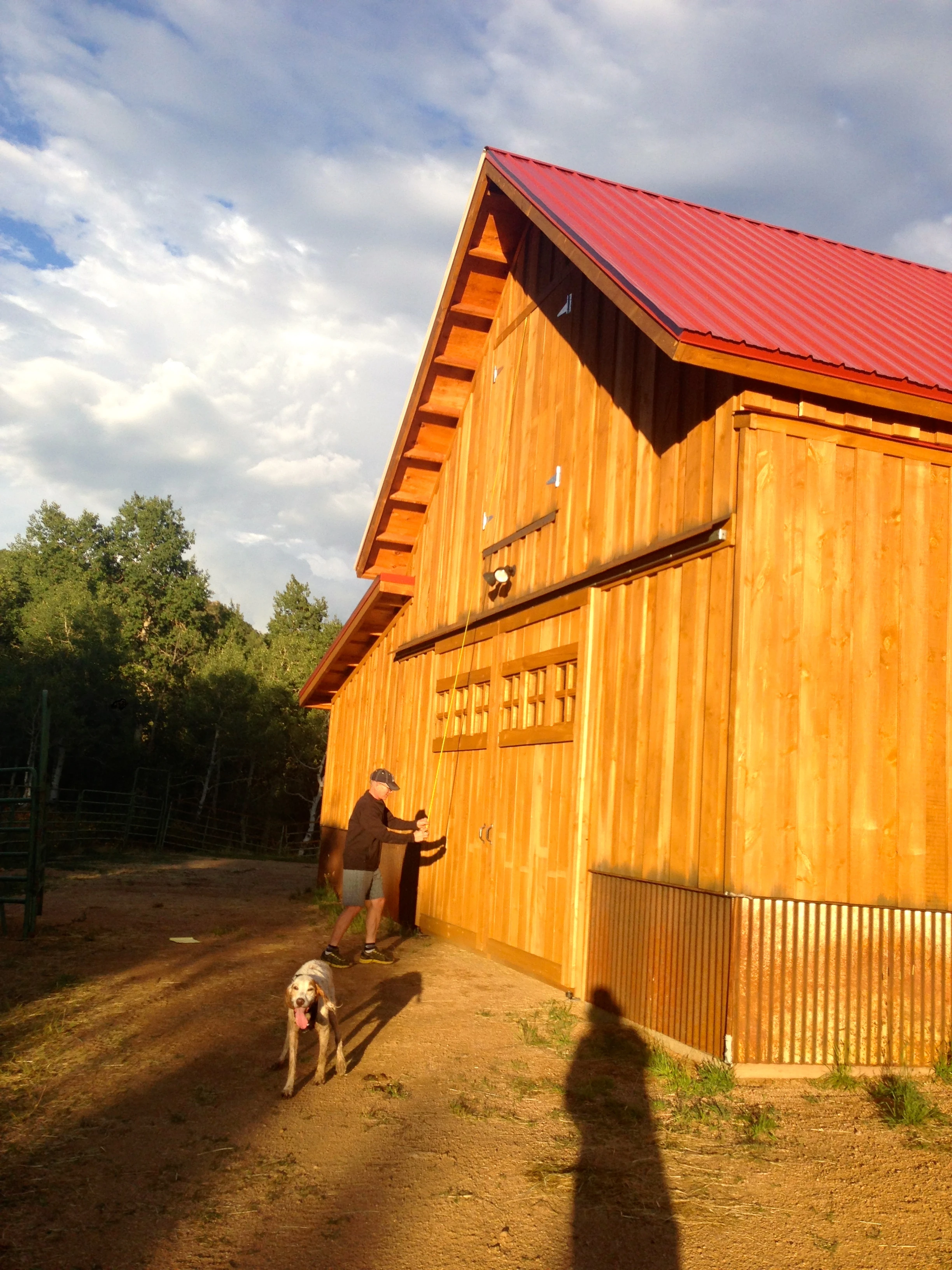 Kent is going to build a pole barn and we went across the street to check out a neighbors.