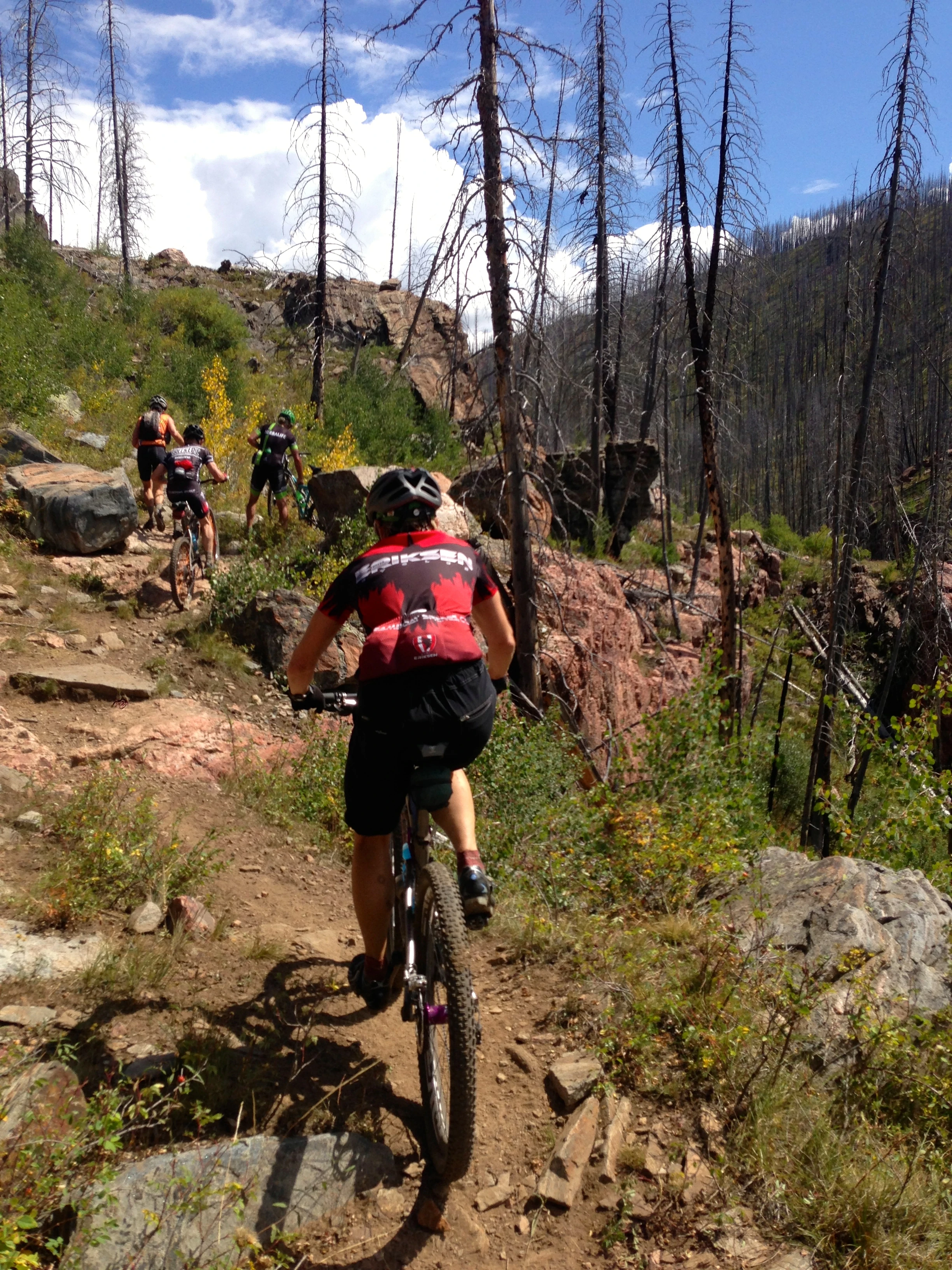 The trail yesterday was pretty good. There wasn&rsquo;t too much pushing.