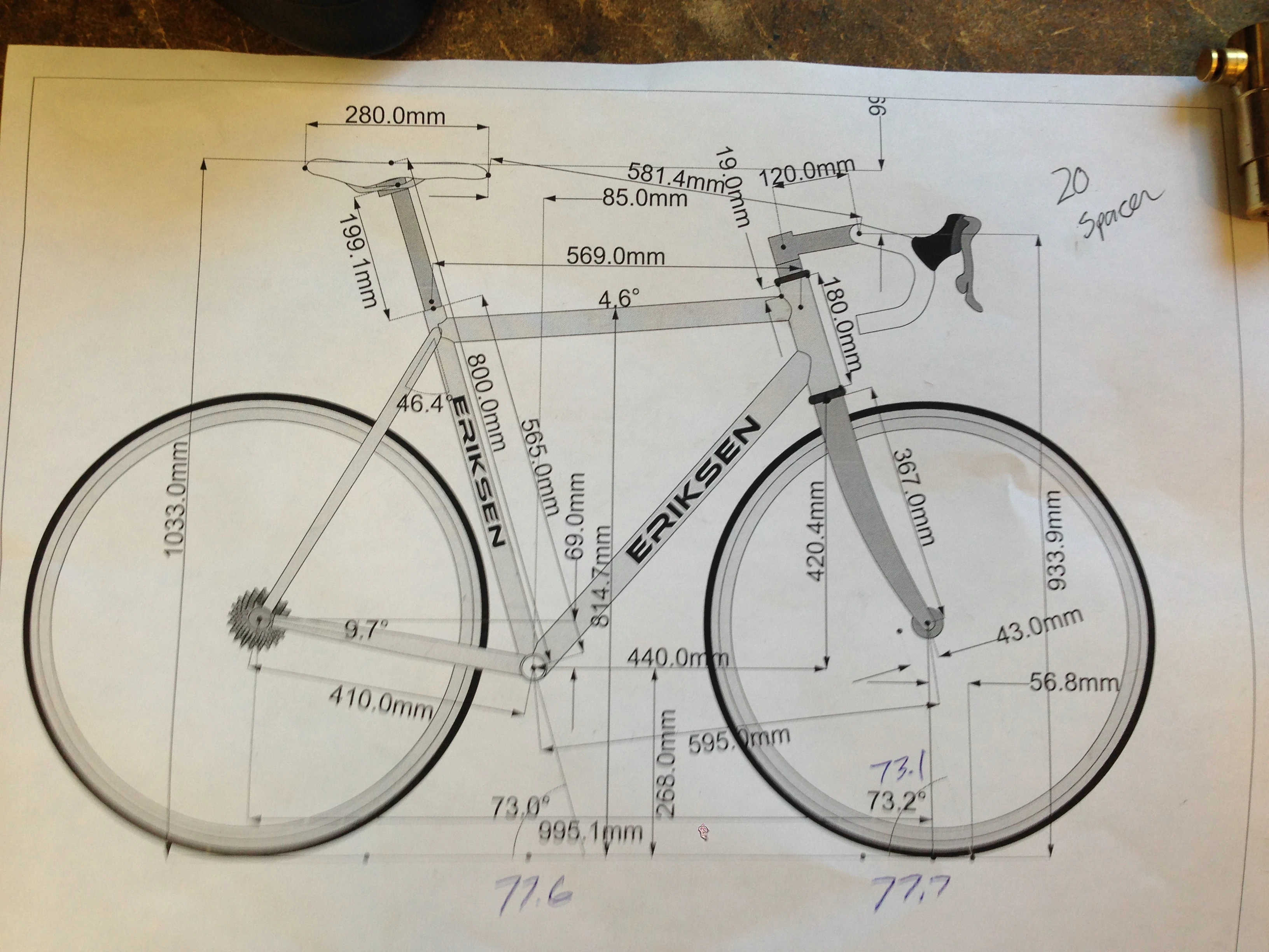 CAD design of my frame.