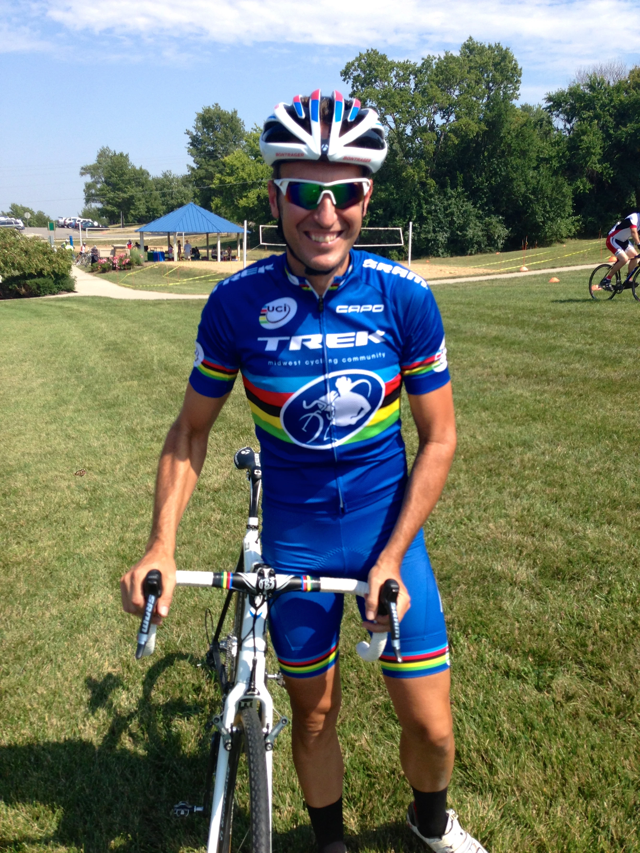 Mark Savery wearing his World&rsquo;s kit which he earned in Louisville in February.