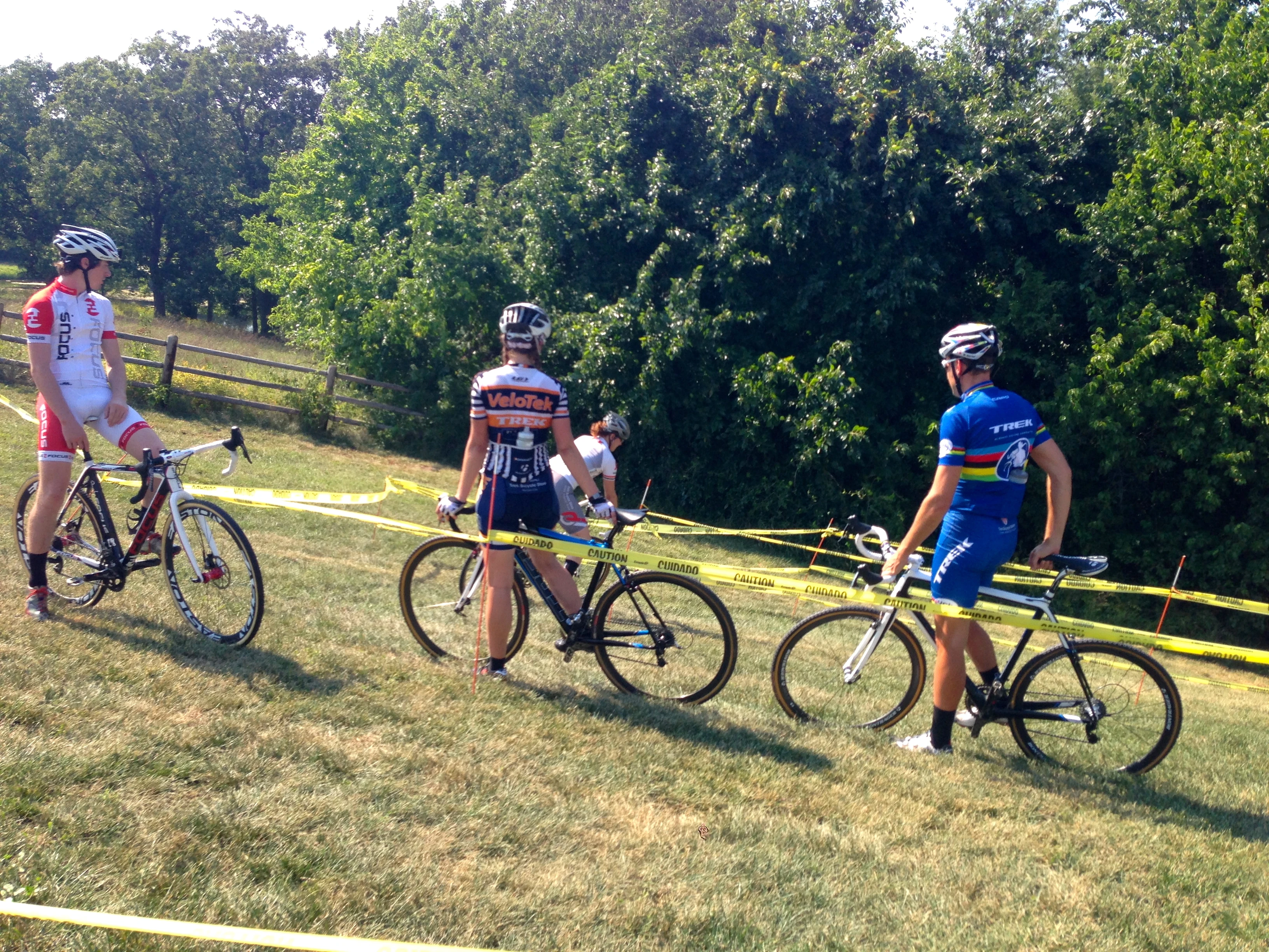 Here is Zach McDonald and Mark instructing cornering in the heat. 