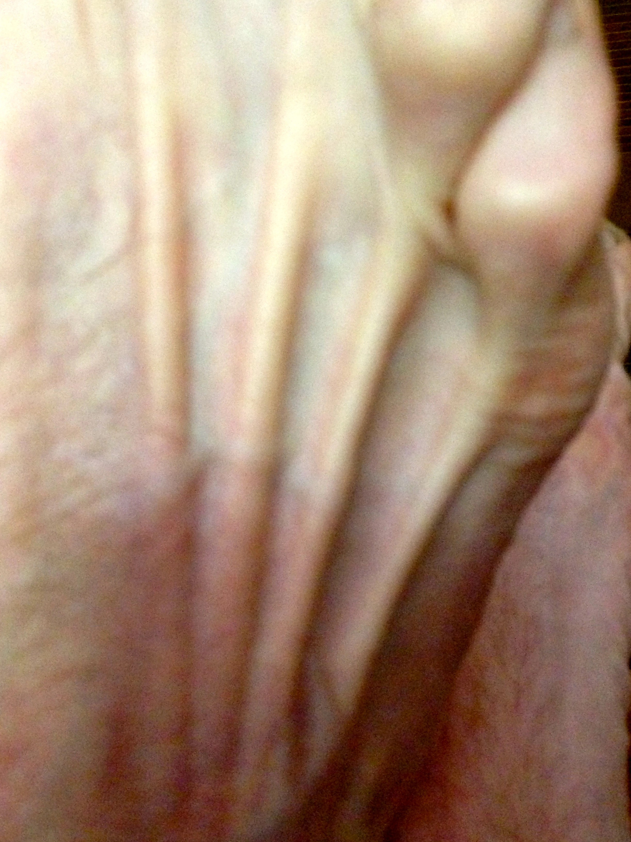 Foot completely cramped. It&rsquo;s a pretty ugly thing when you look at it closely.