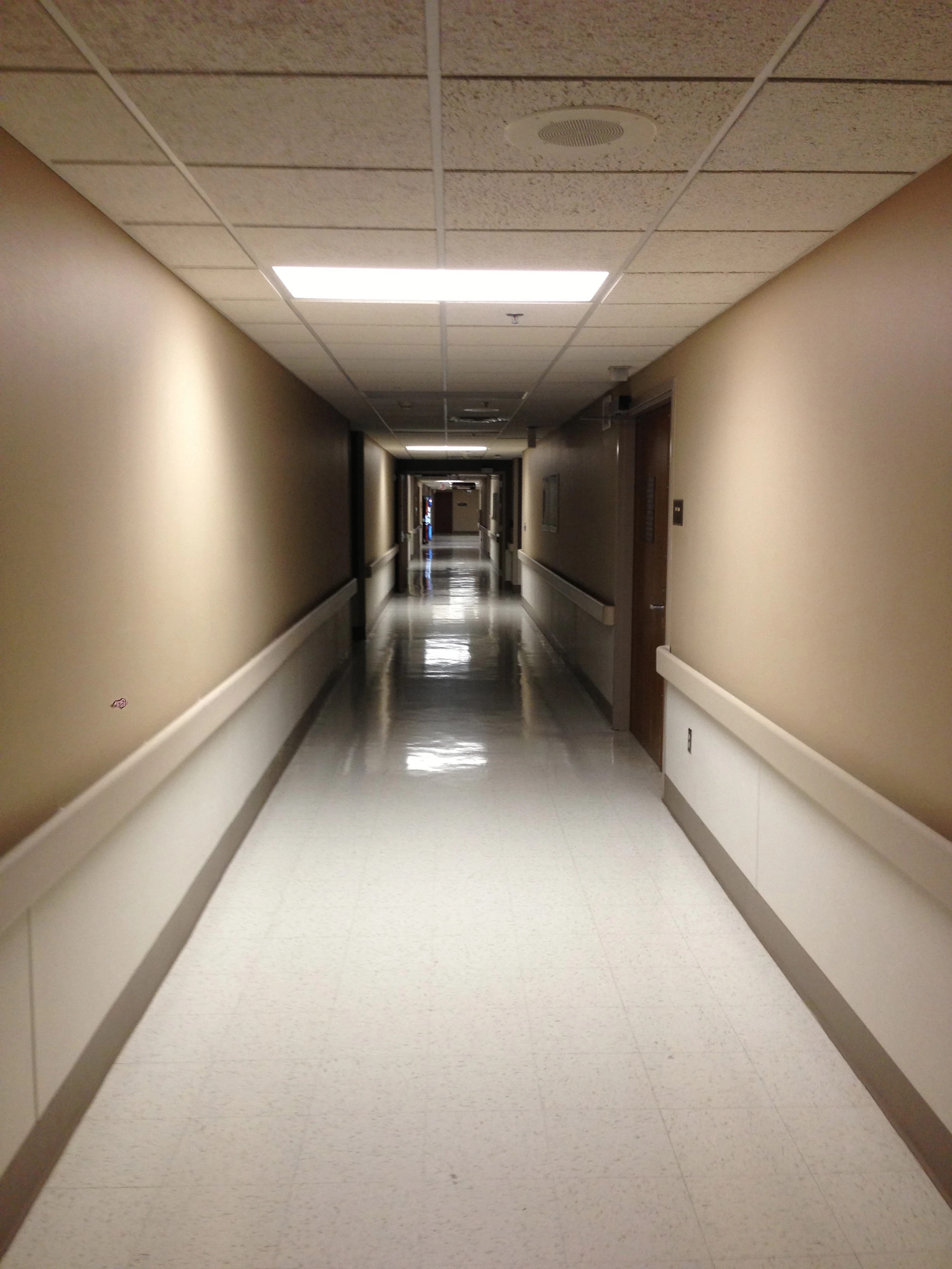 This is pretty much everywhere in a hospital before 6 am.