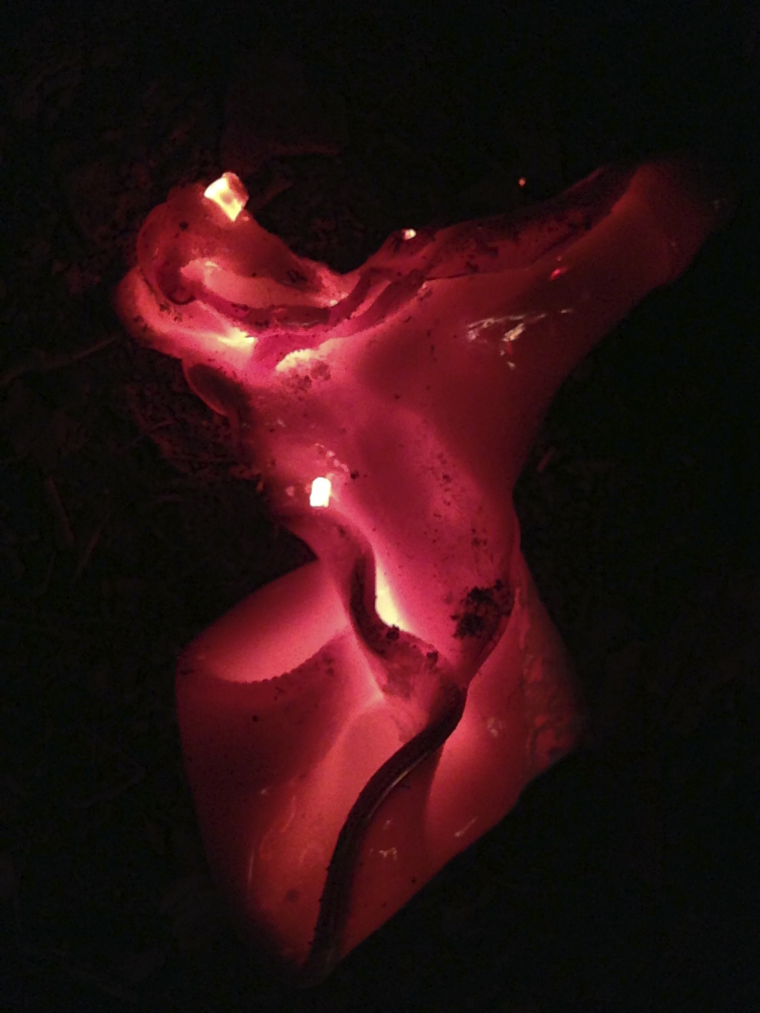 This is a bottle that was in the coals for about 3 minutes.