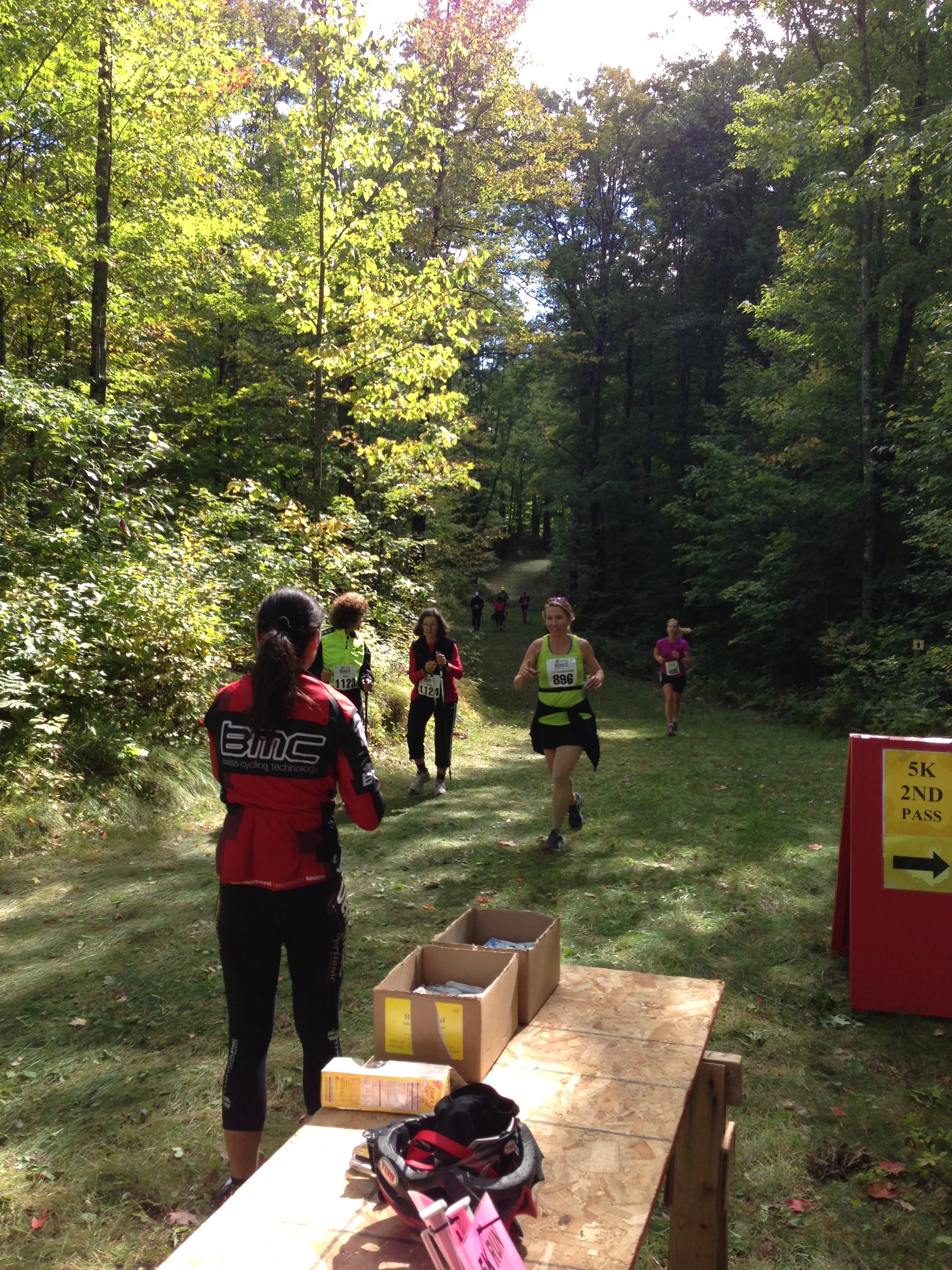 Dennis was doing a feed station at the run and Trudi ended up taking over. I guess she felt a little withdrawal not having worked in nearly a week.