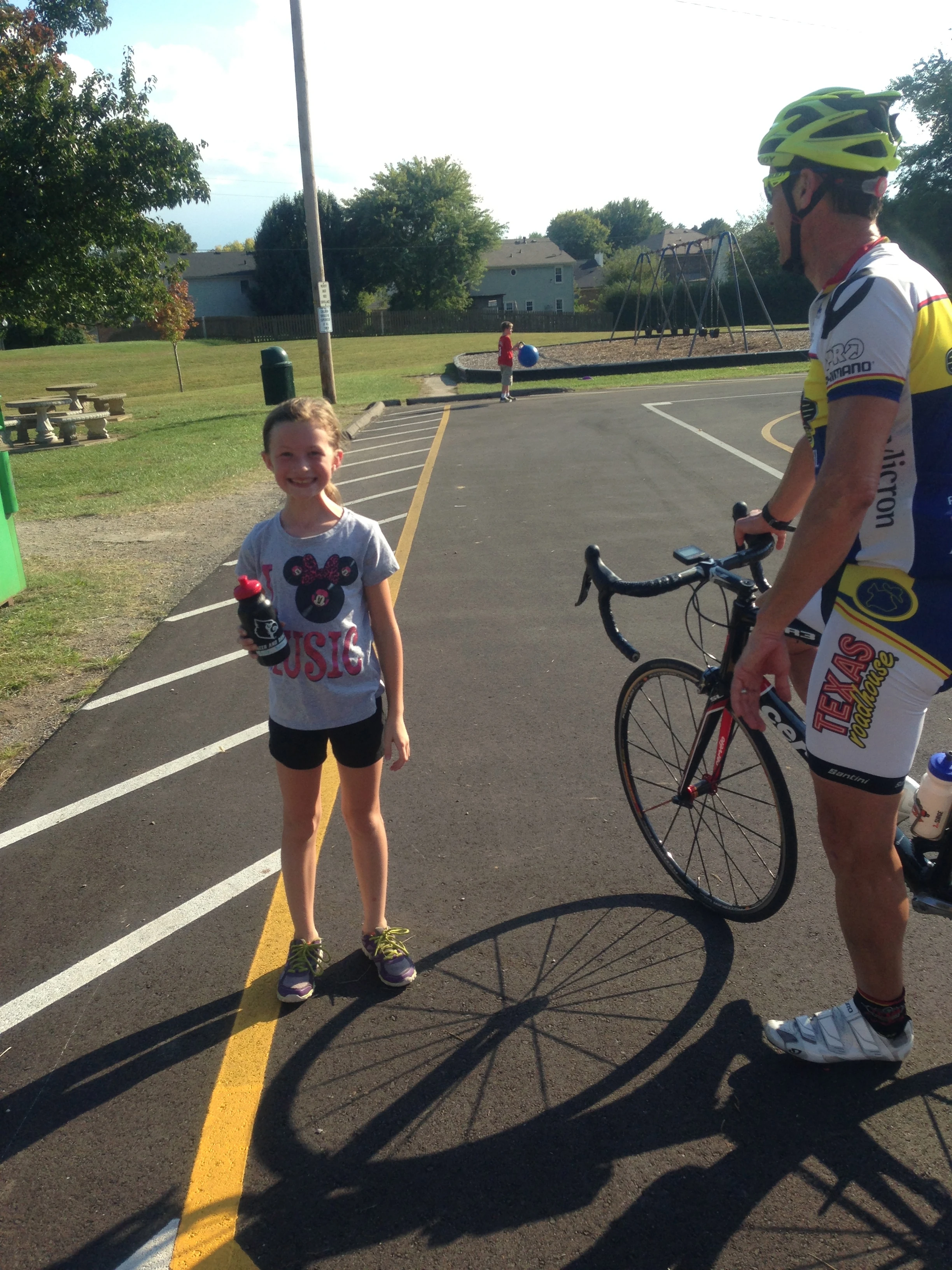 I went for a couple hour ride with Curtis Tolson. We rode by his daughter&rsquo;s cross country practice. 