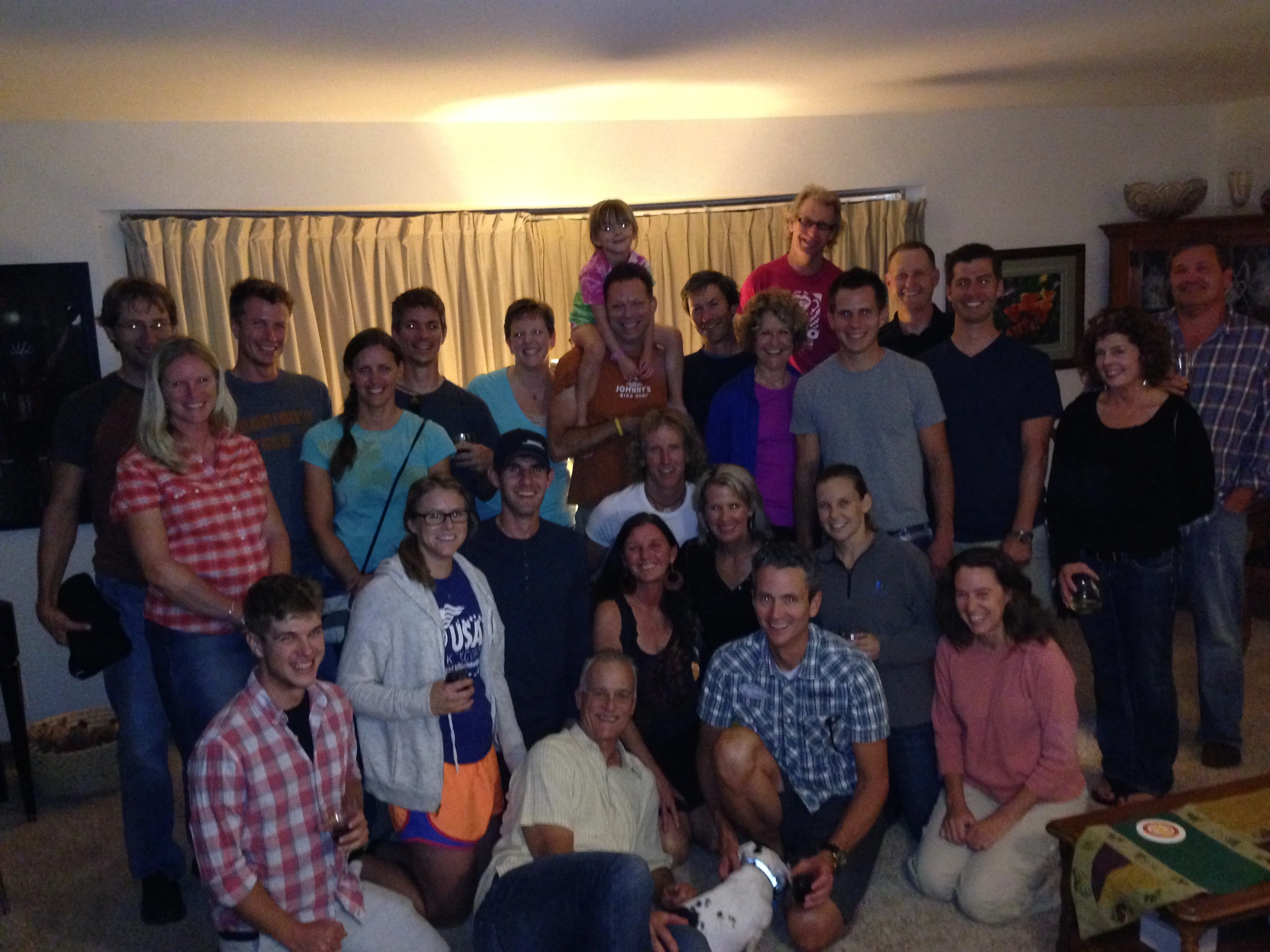 A group shot from the party on Saturday night.