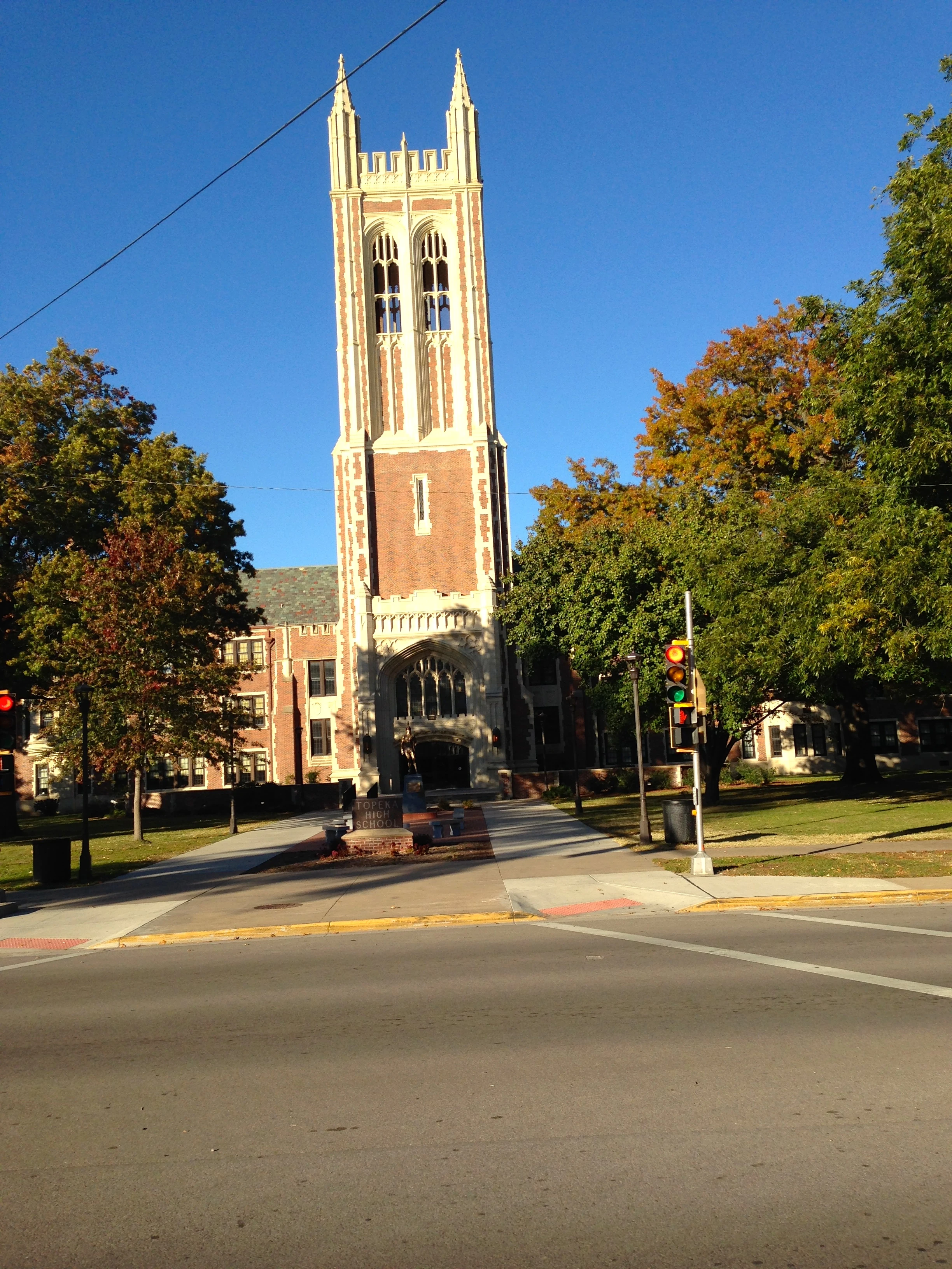 This is my high school, Topeka High. It is a very impressive building. 