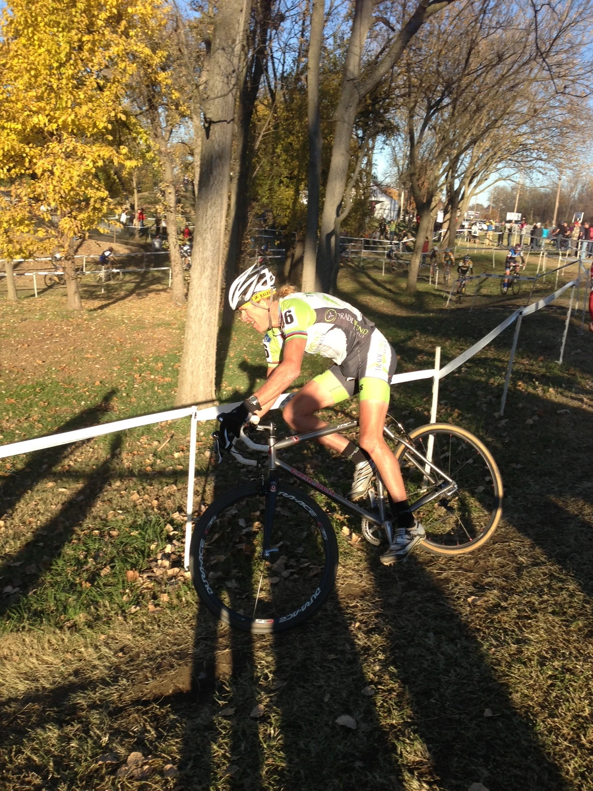 The men&rsquo;s races weren&rsquo;t until 4 pm, so the shadows got long early in the race.