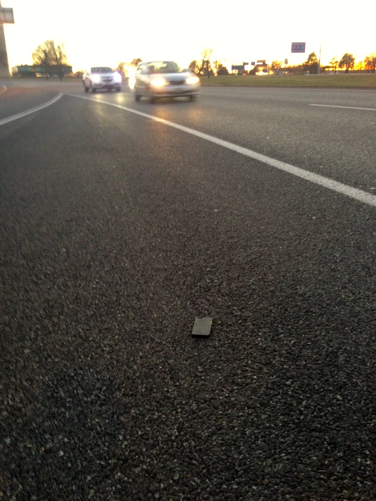 View approaching the phone.