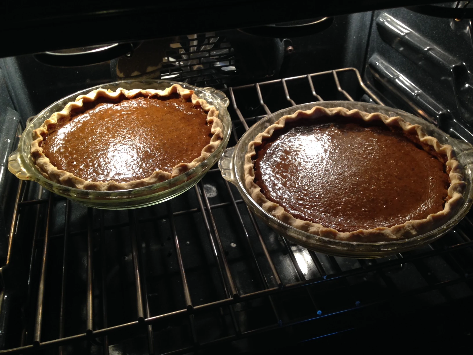 I baked these two pies last night. It smelled so good waking up this morning.