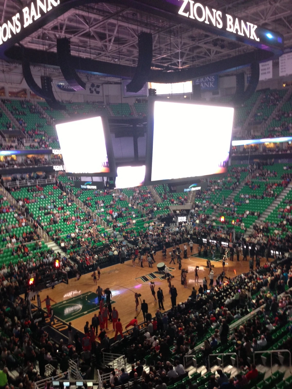 Last night they went to a Utah Jazz game. Watched from a skybox of course.