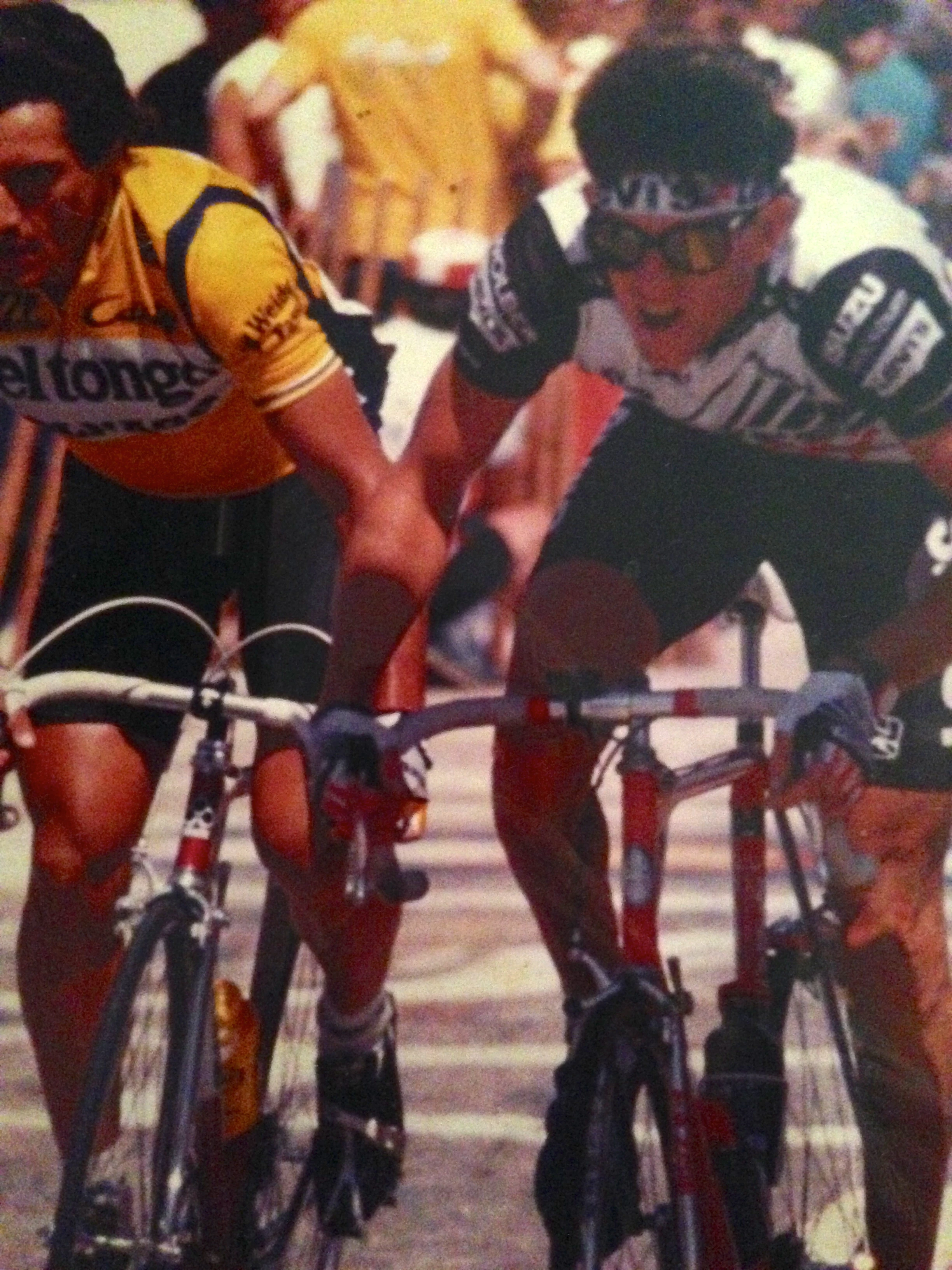 On the wall, during the Morgul-Bismark, with Giuseppe Soronni.
