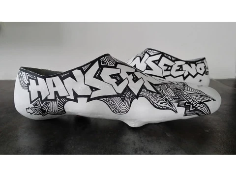 Adam Hansen&rsquo;s custom cycling shoes.