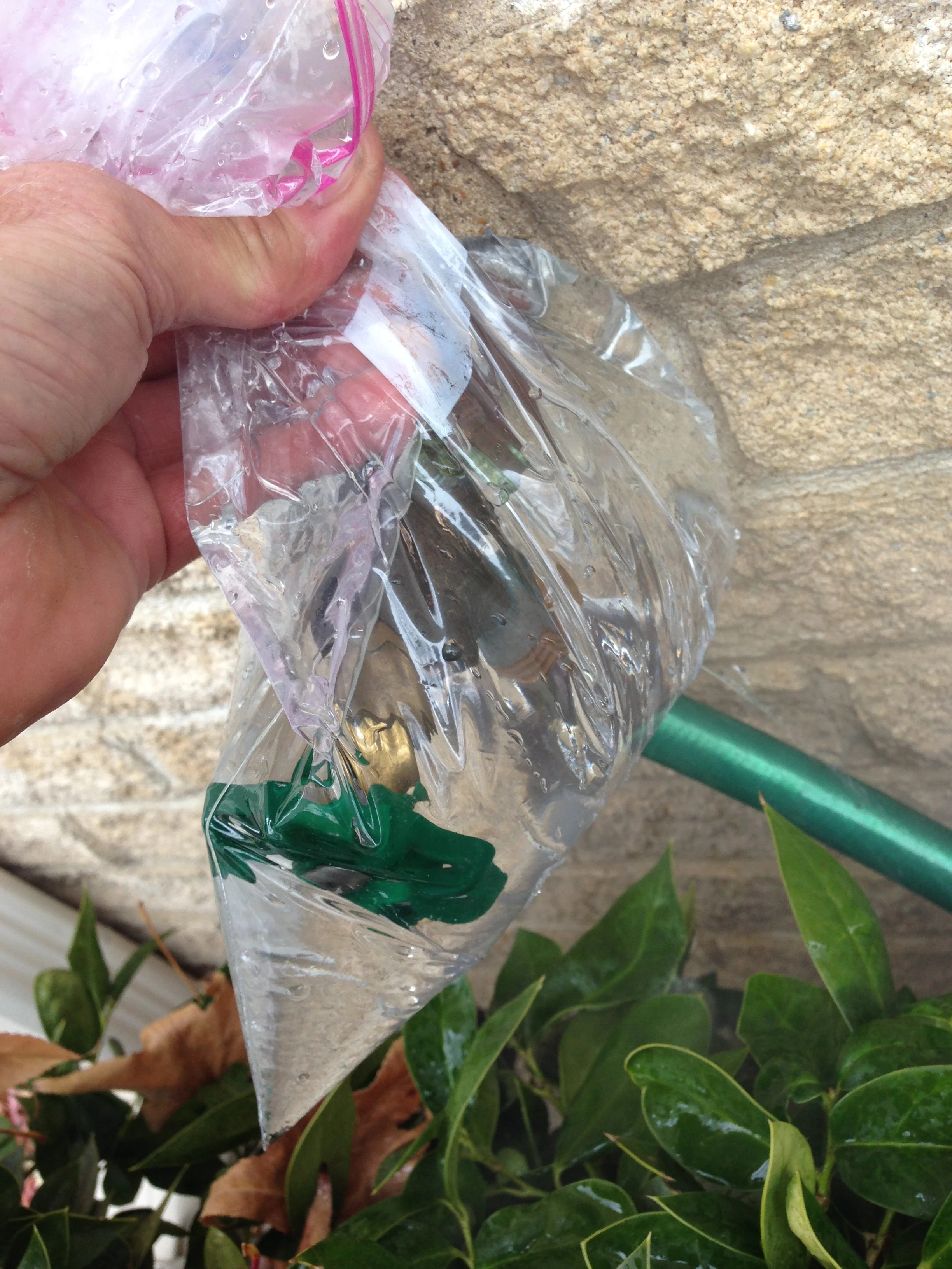 I got over to Sue&rsquo;s mom&rsquo;s and the outside spigots were frozen solid. I came up with this imaginative method for thawing them. I can&rsquo;t believe they don&rsquo;t use freeze proof sillcocks down here.