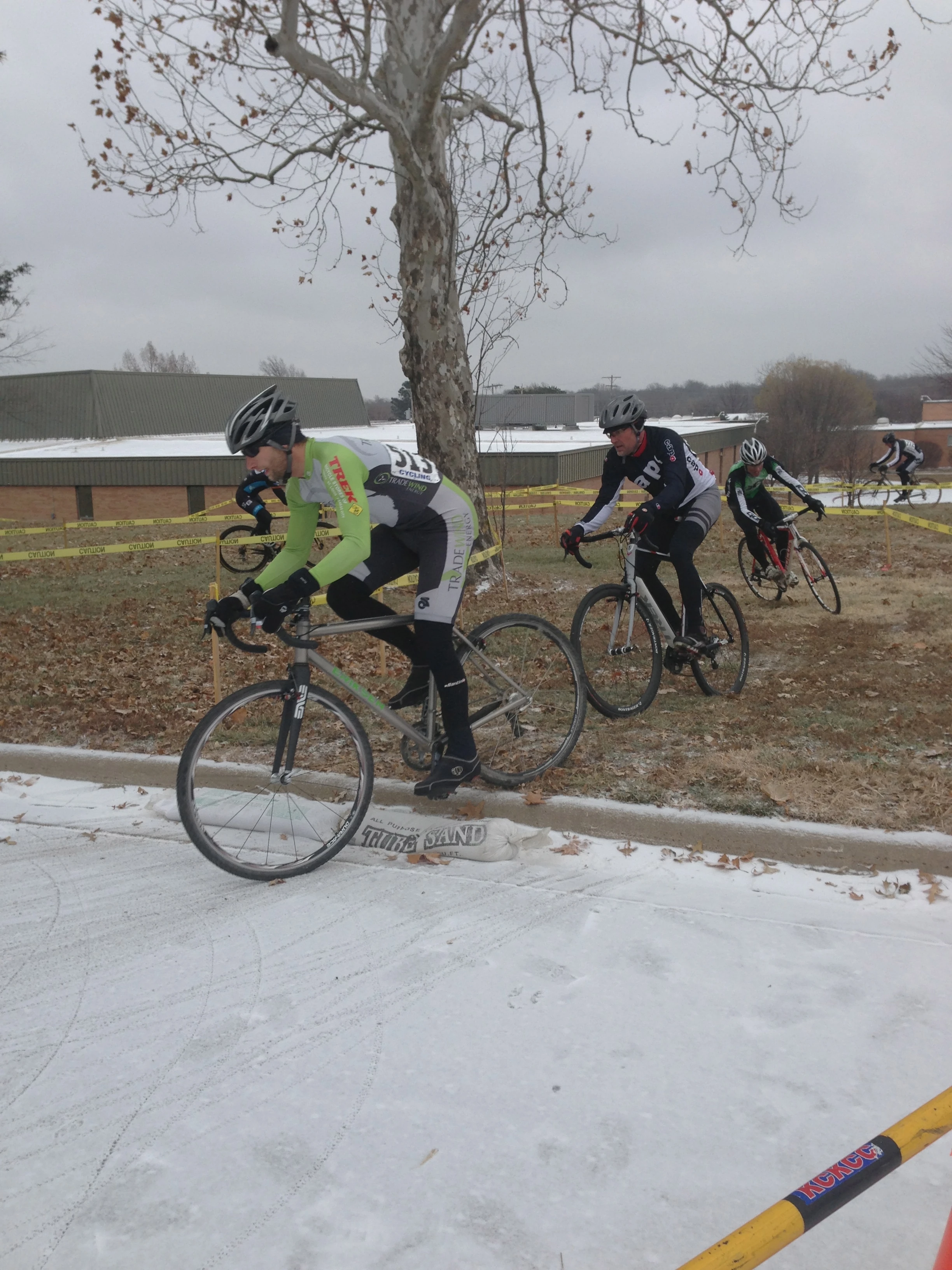 My team-mate Brian Jensen leading the Master&rsquo;s race.