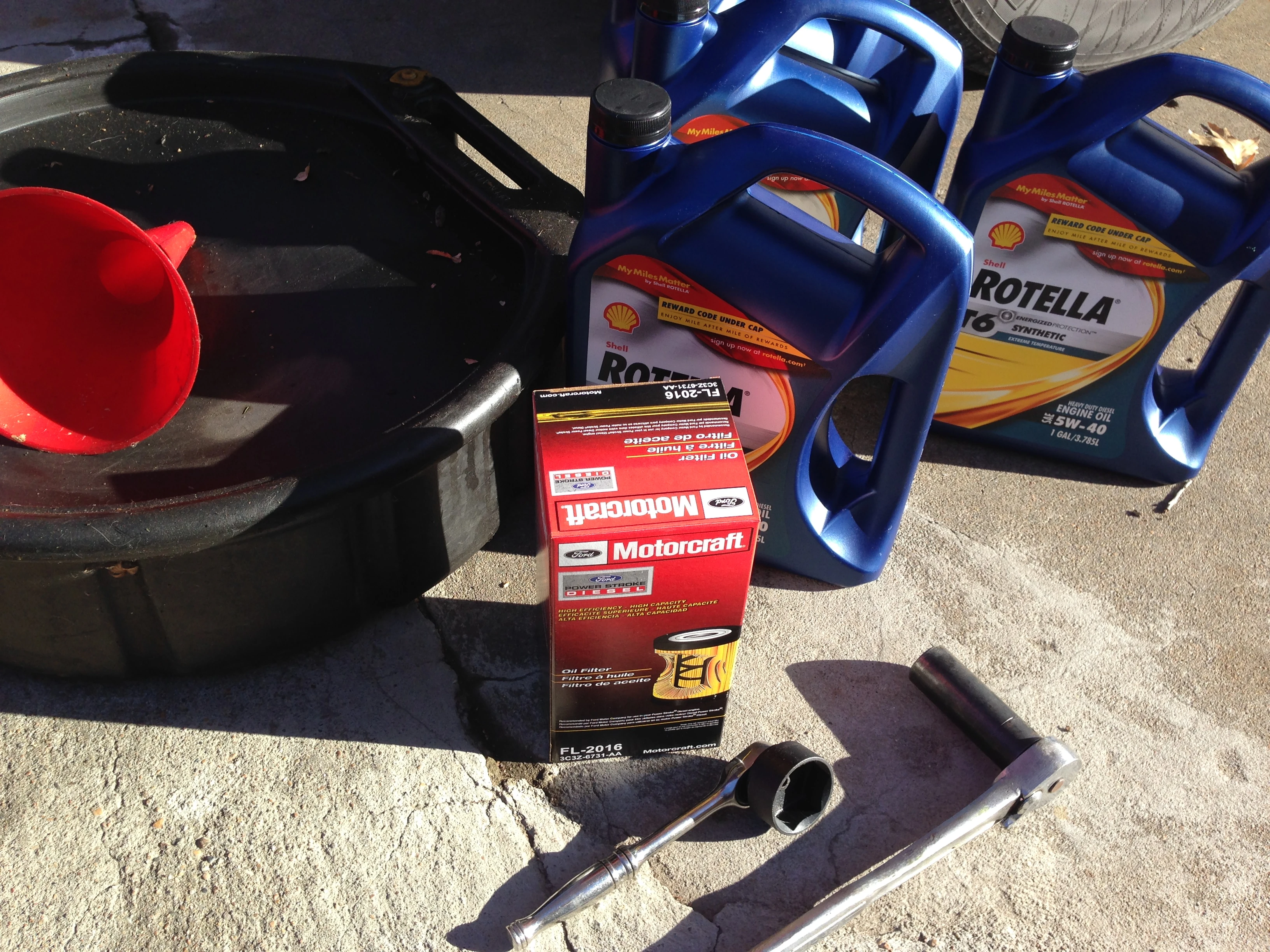 The oil change on my van takes multiple gallons.