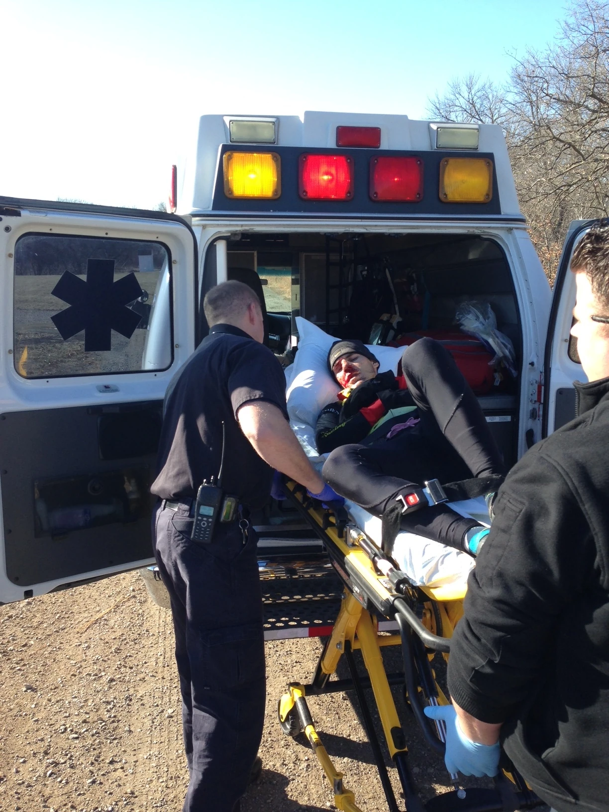 Ian taking a rest until Katlin showed up.