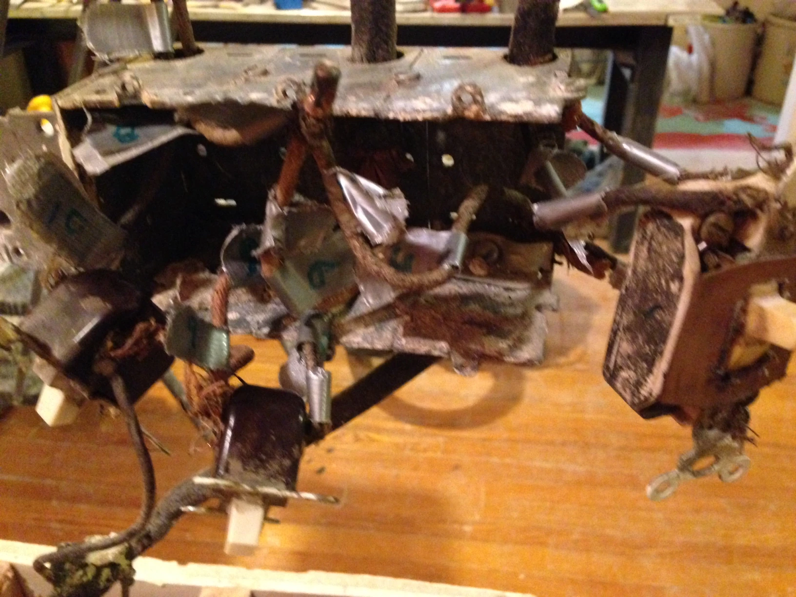 Wiring mess. It is pretty dry rotted.