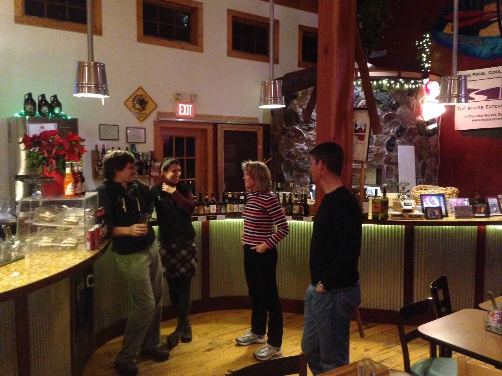 Mick, Beth, Catherine and Bill at the Rivers Eatery last night.