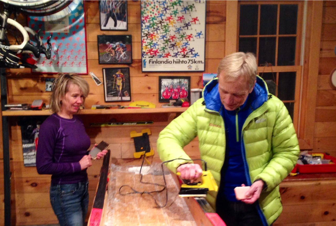 Dennis gave Catherine a waxing lesson last night.