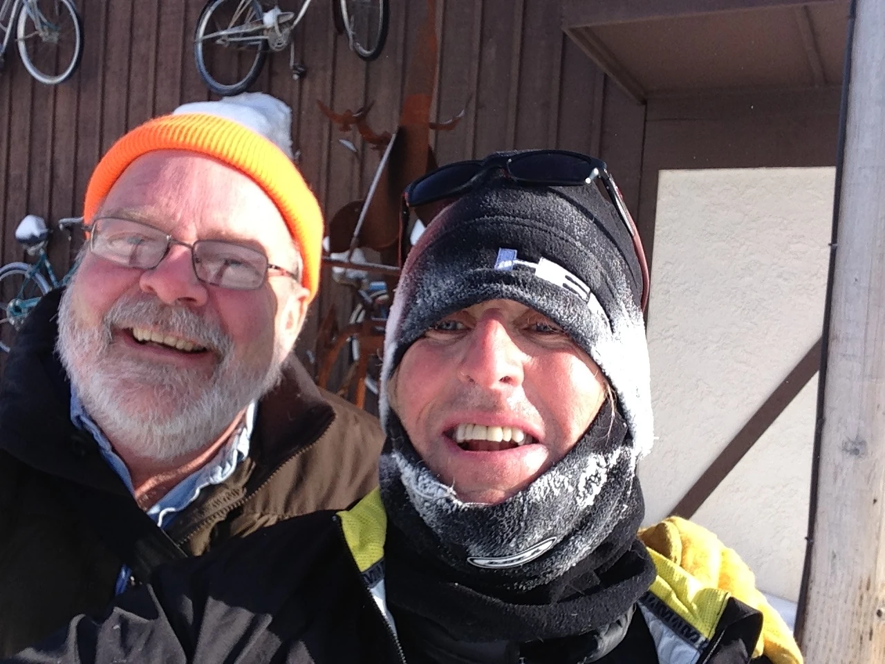 Gary and I by The Fat Tire Worldwide headquarters.