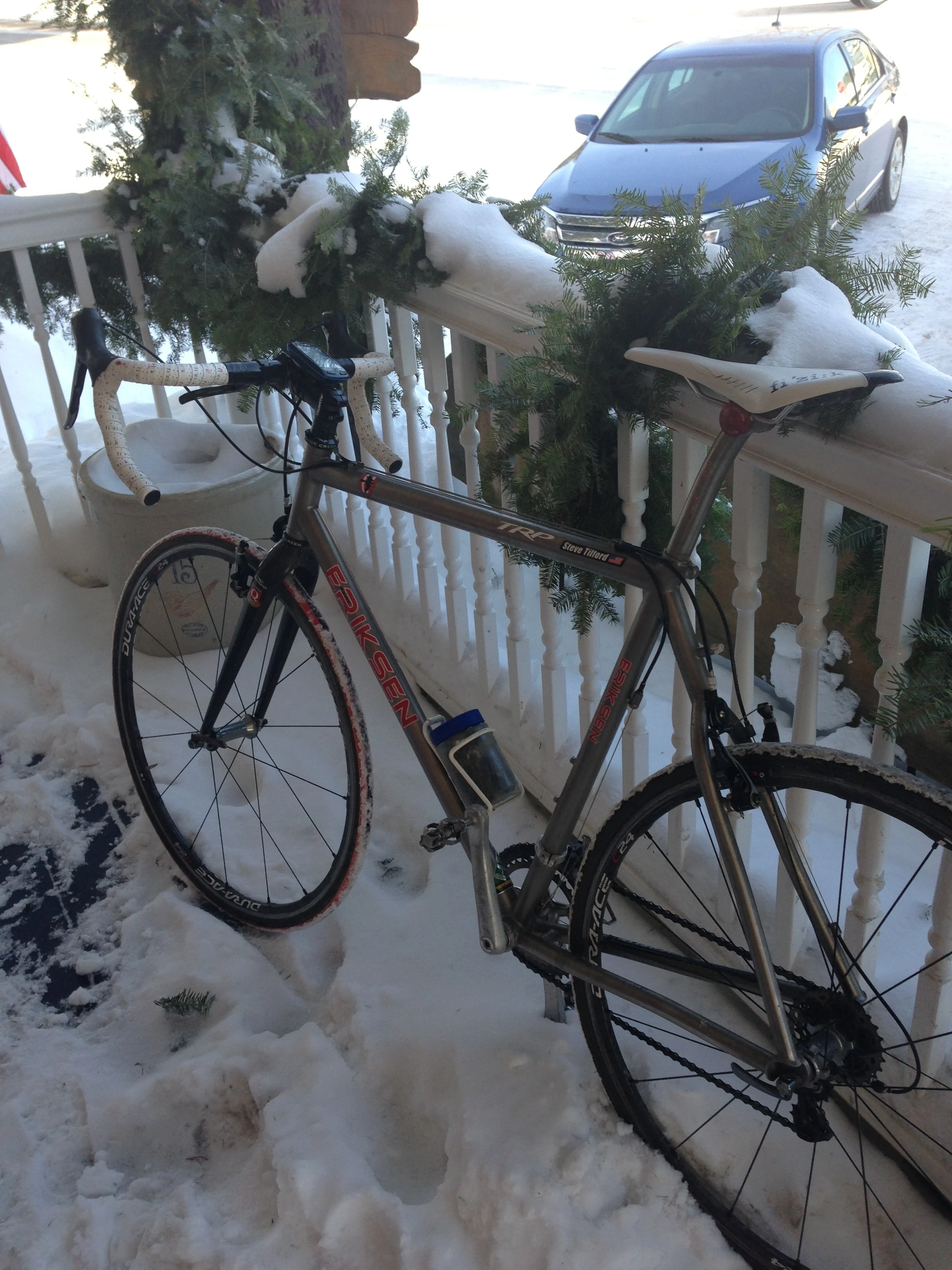 I didn&rsquo;t bother to put on cross tires for the ride over.