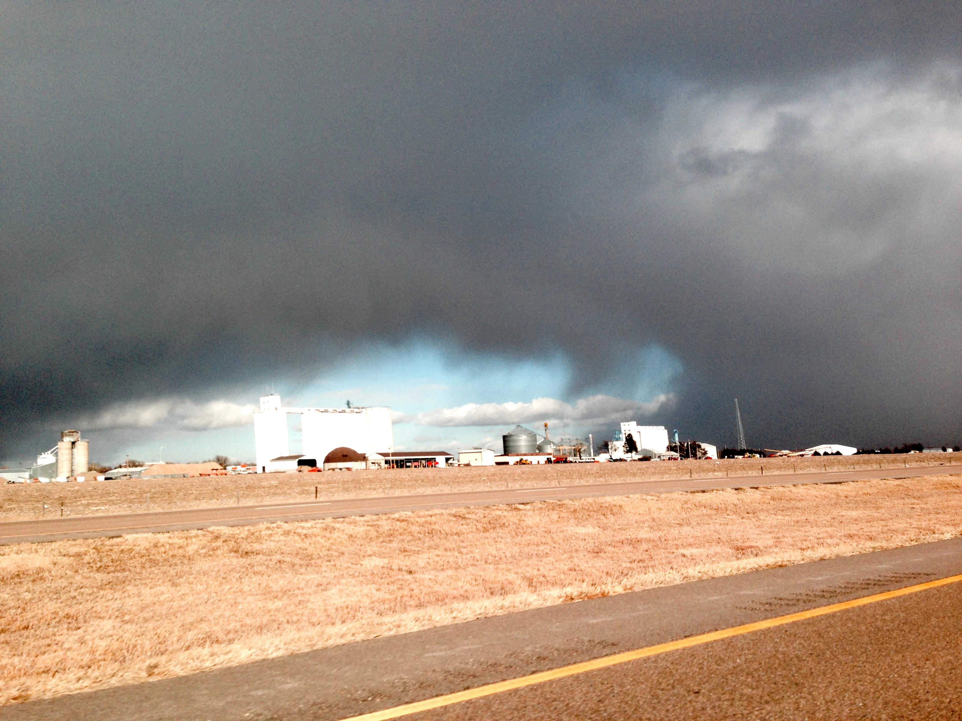 I drove through this crazy storm in Central Kansas. 